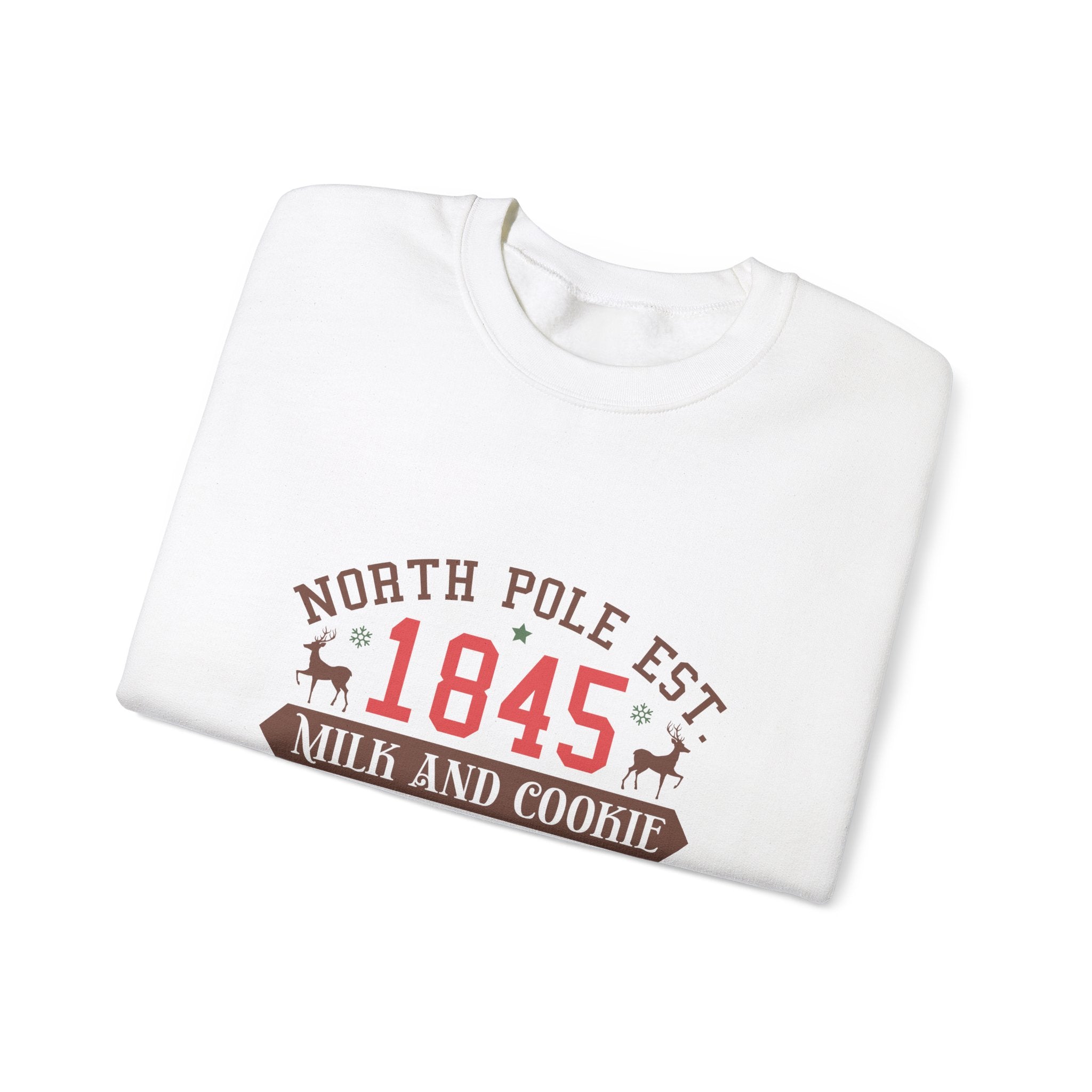 1845 North Pole Milk & Cookie Xmas Sweatshirt