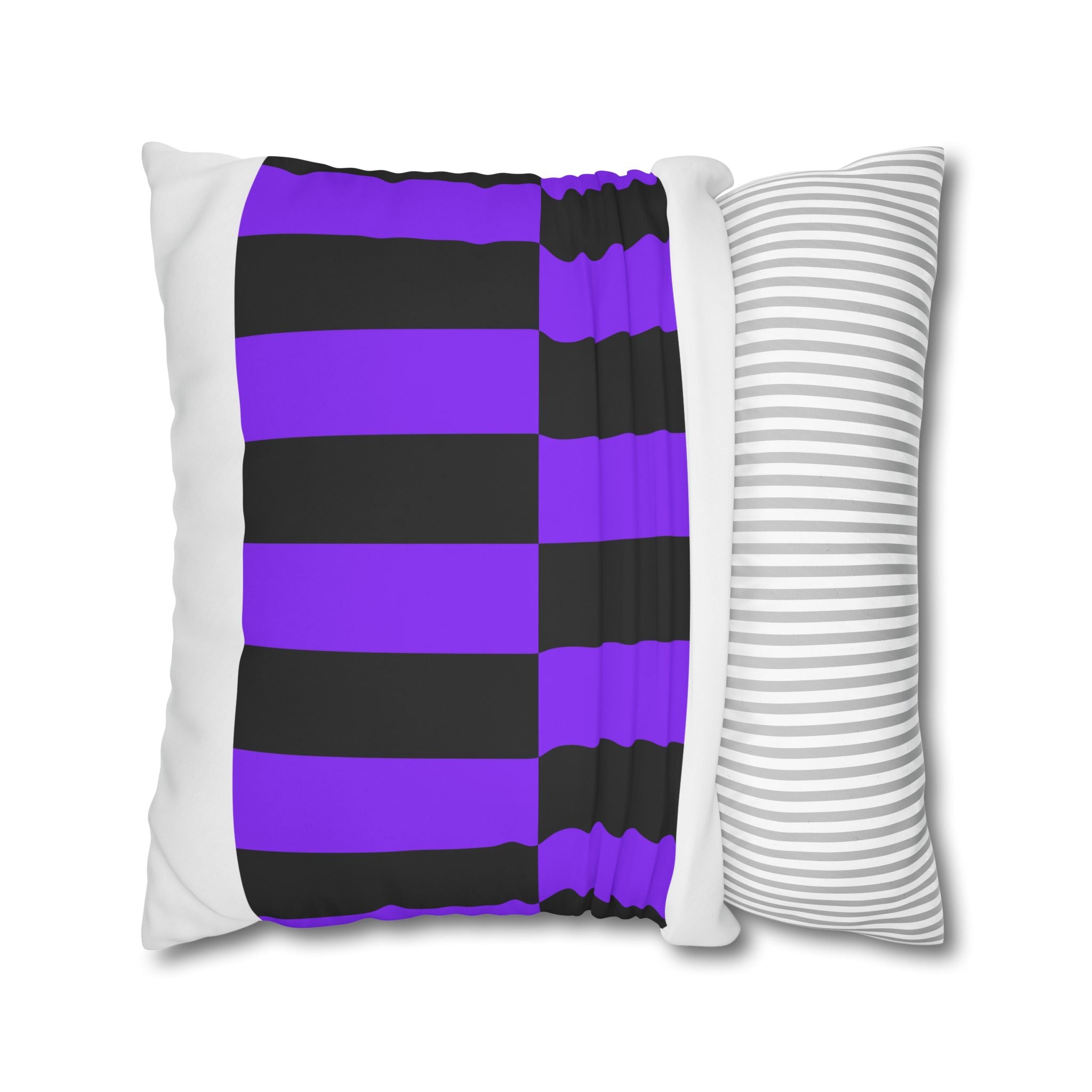 Checkered Pillowcase - Violet & Grey