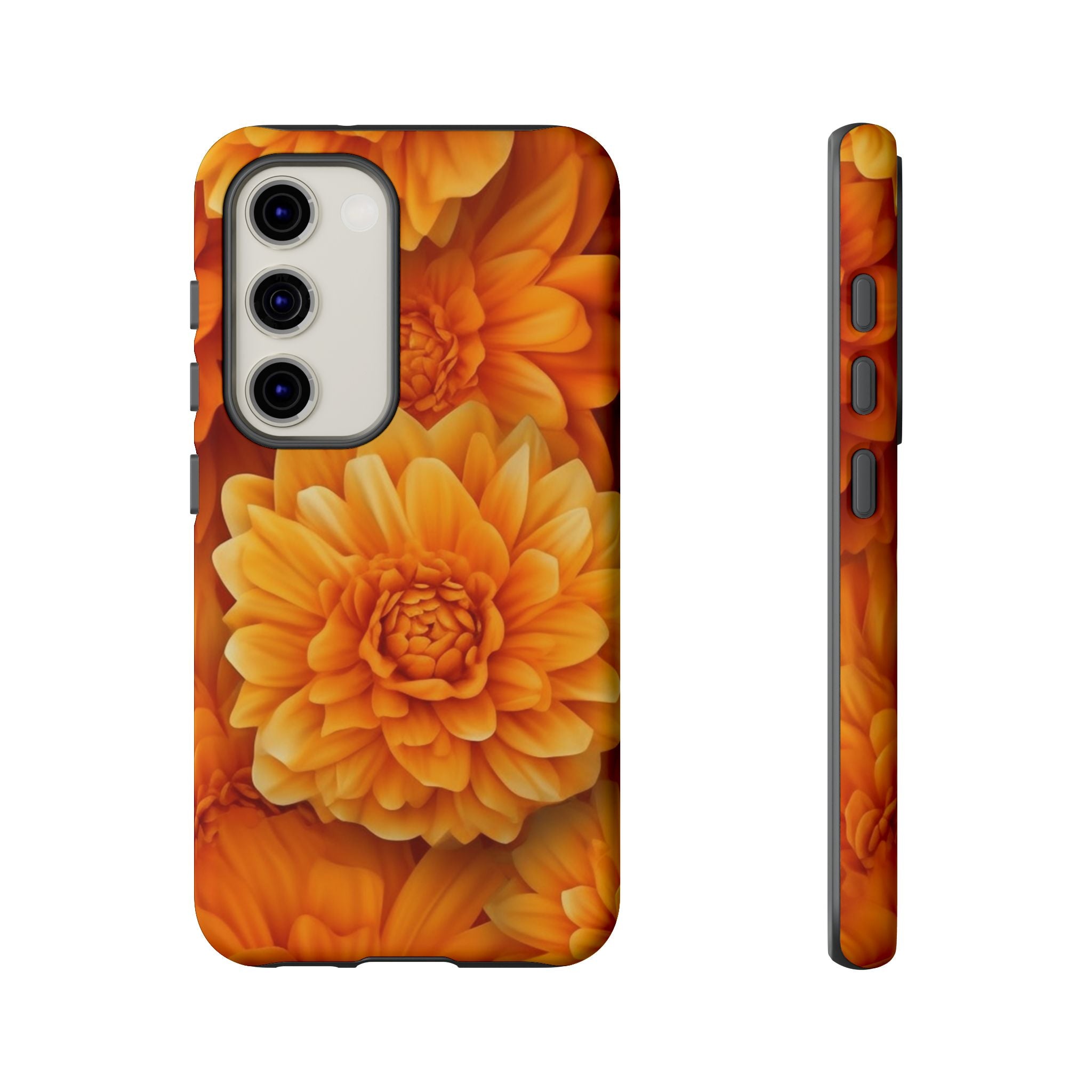 Orange Dahlia Bloom Samsung Case