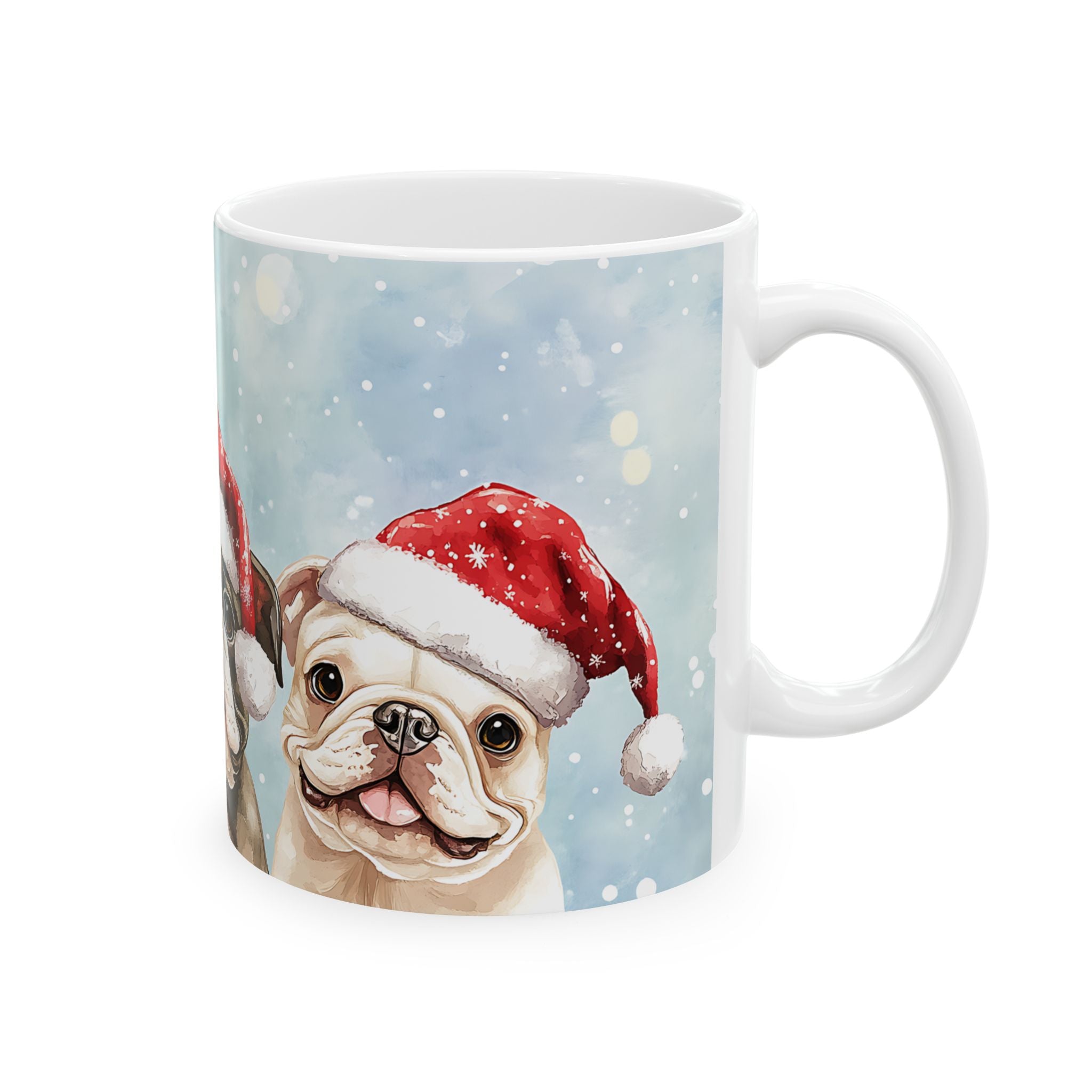 Santa Bulldog Mug: Holiday Cheer!