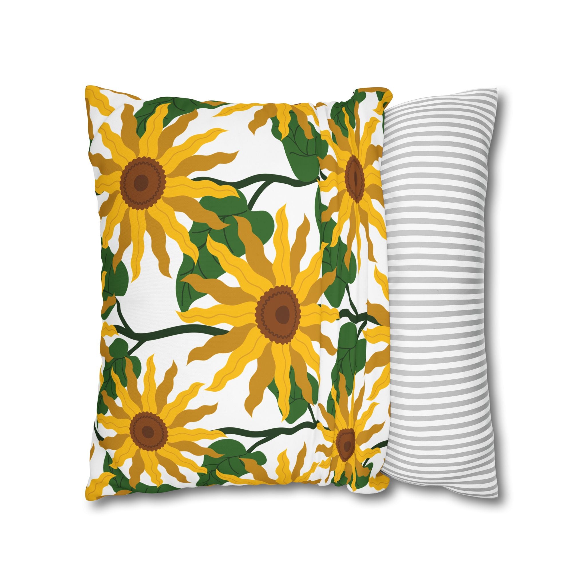 Bold Sunflower Pillowcase - Black & Gold