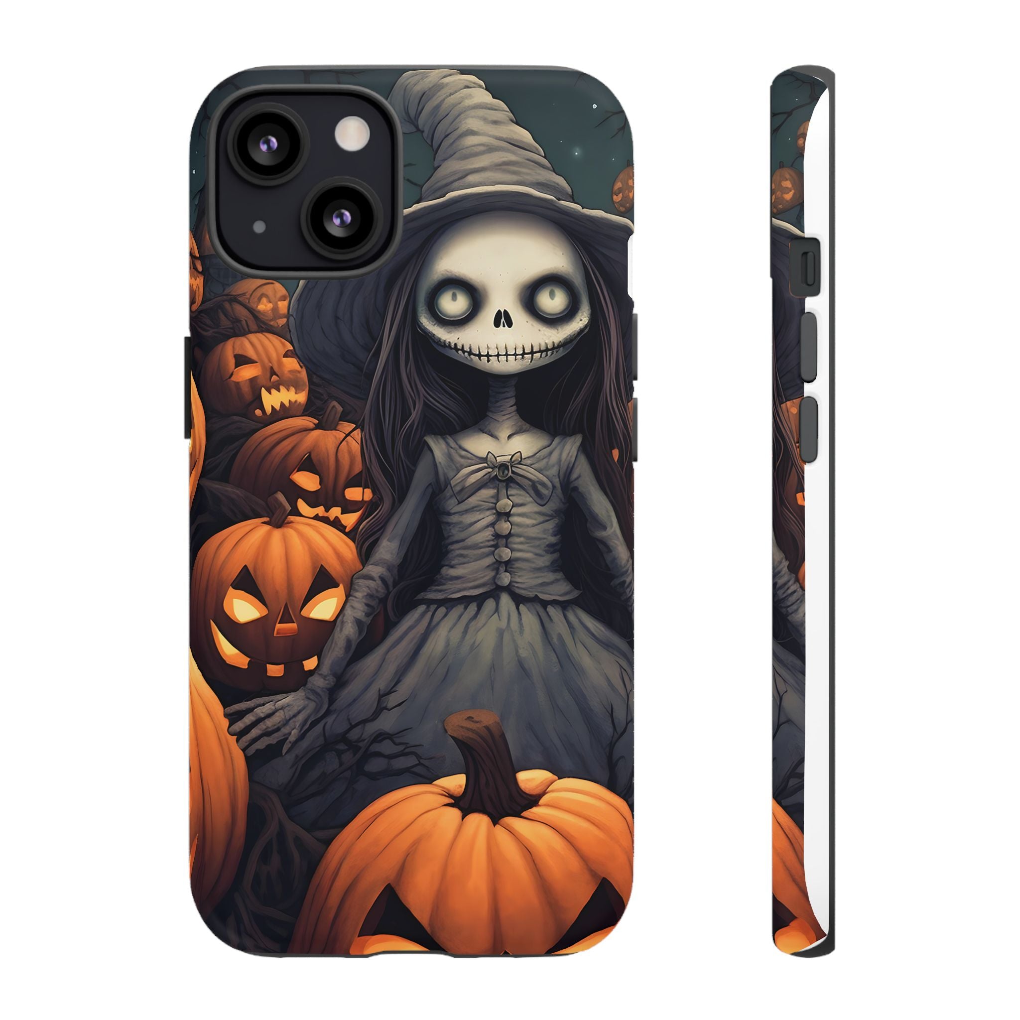 Spooky Witch Girl Hexagon Stone iPhone Case