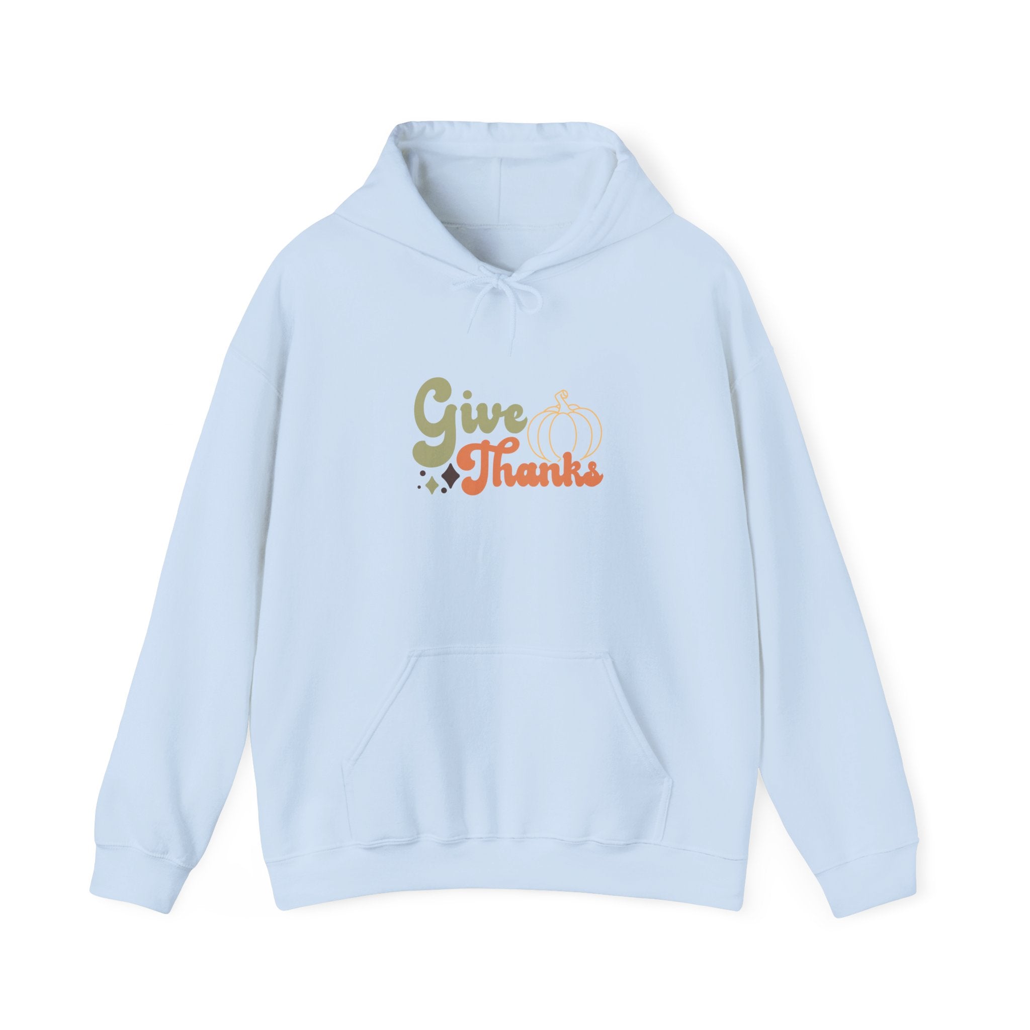 Give Thanks Pumpkin Hoodie - Retro Thanksgiving