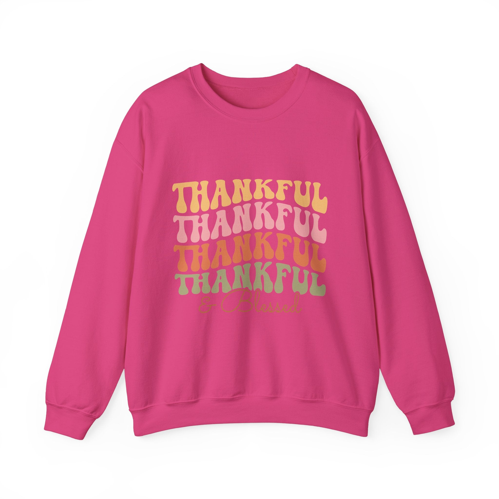 Retro Thankful & Blessed Thanksgiving Sweatshirt