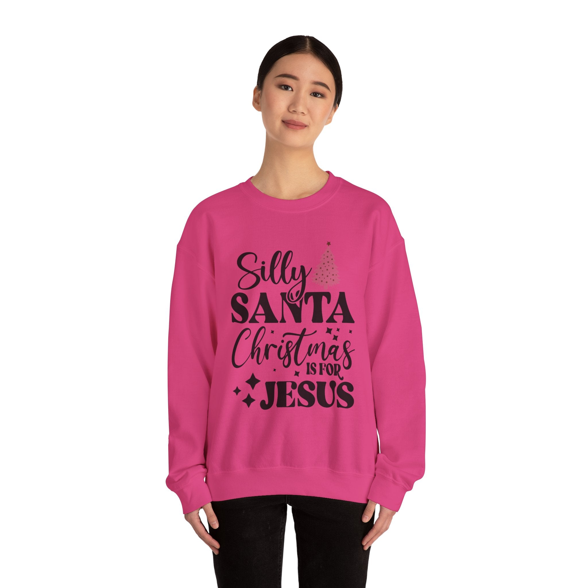 Pink Minimalist Christmas Tree Sweatshirt