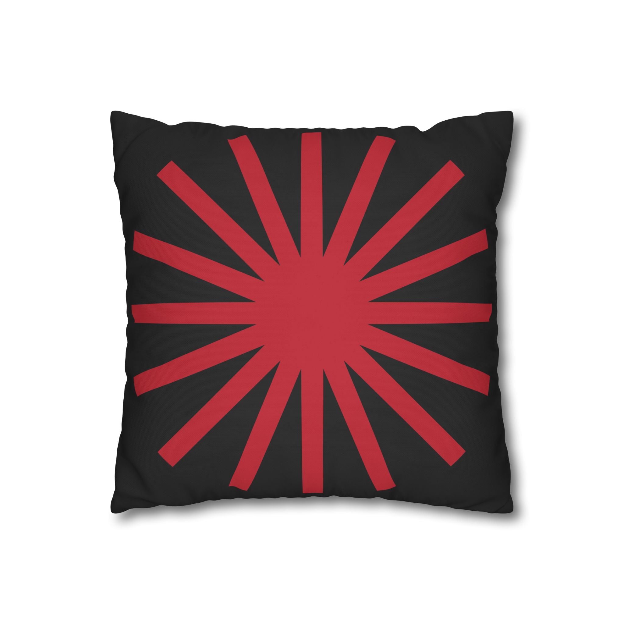 Red Sunburst Geometric Pillowcase