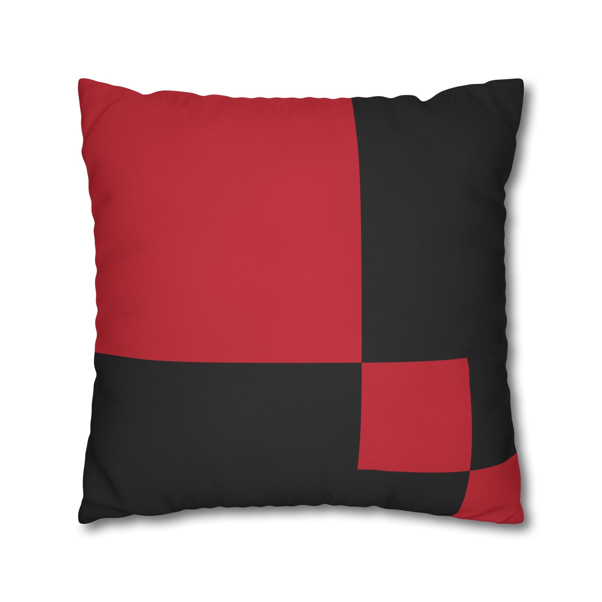 Abstract Red & Black Geometric Pillowcase