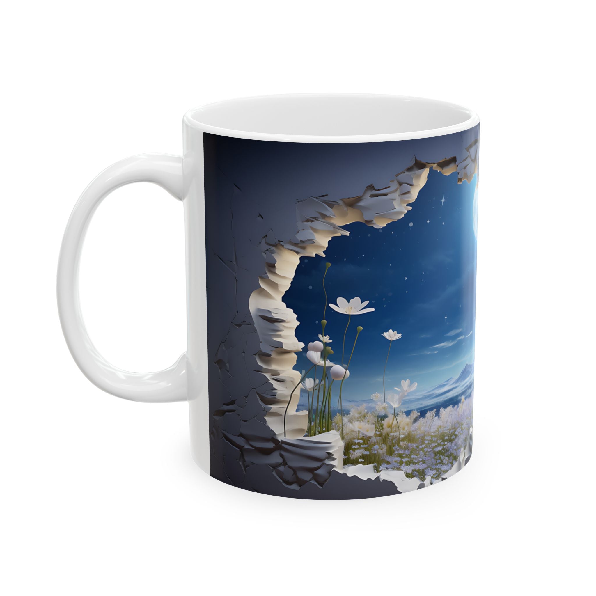 Moonlit Meadow Mug: Fantasy Art