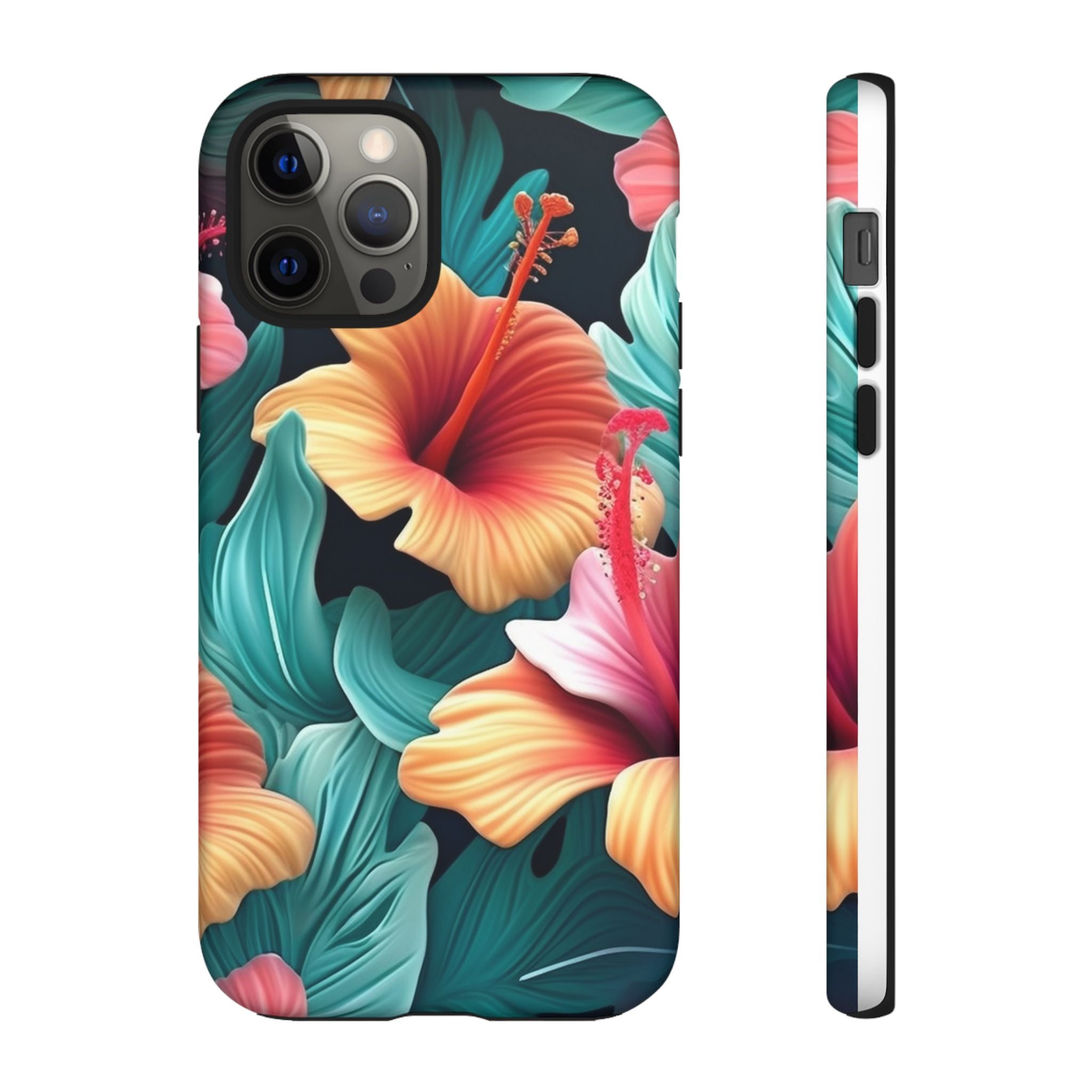 Tropical Hibiscus Hexagon iPhone Case