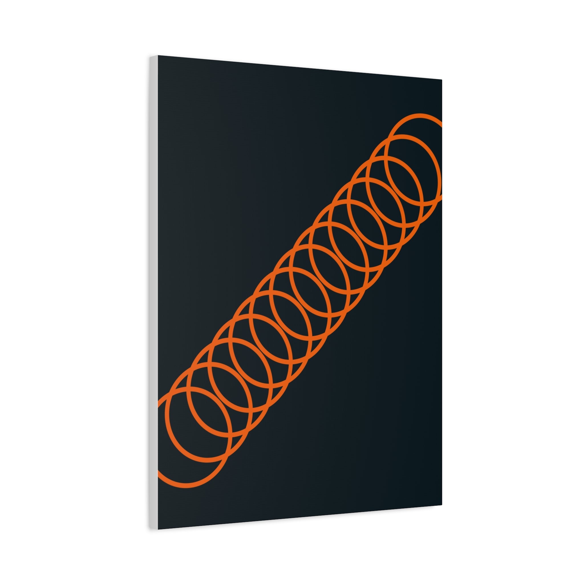 Abstract Orange Coil Art Canvas Print