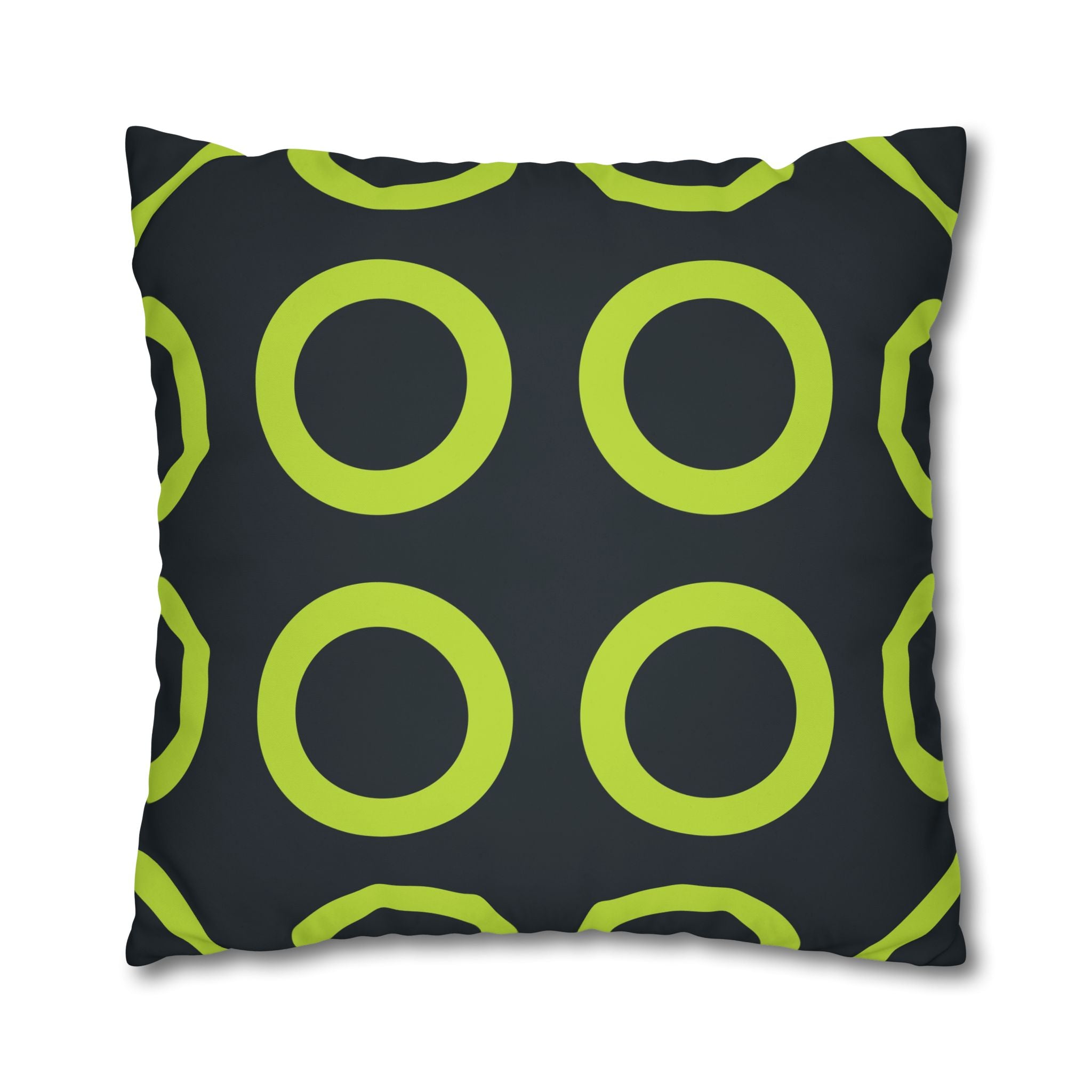 Lime Green Circle Geo Pillowcase