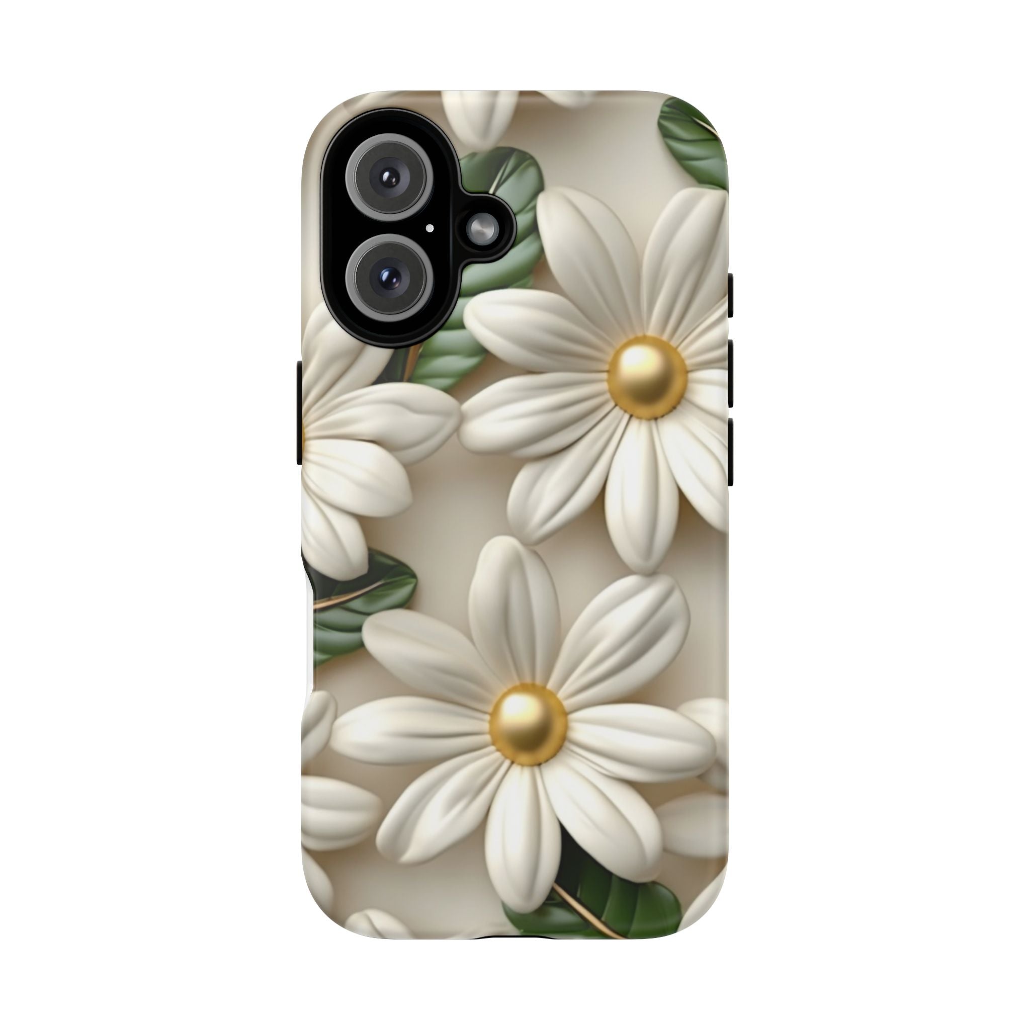 Sculpted Daisy iPhone Case - Hexagon Stone