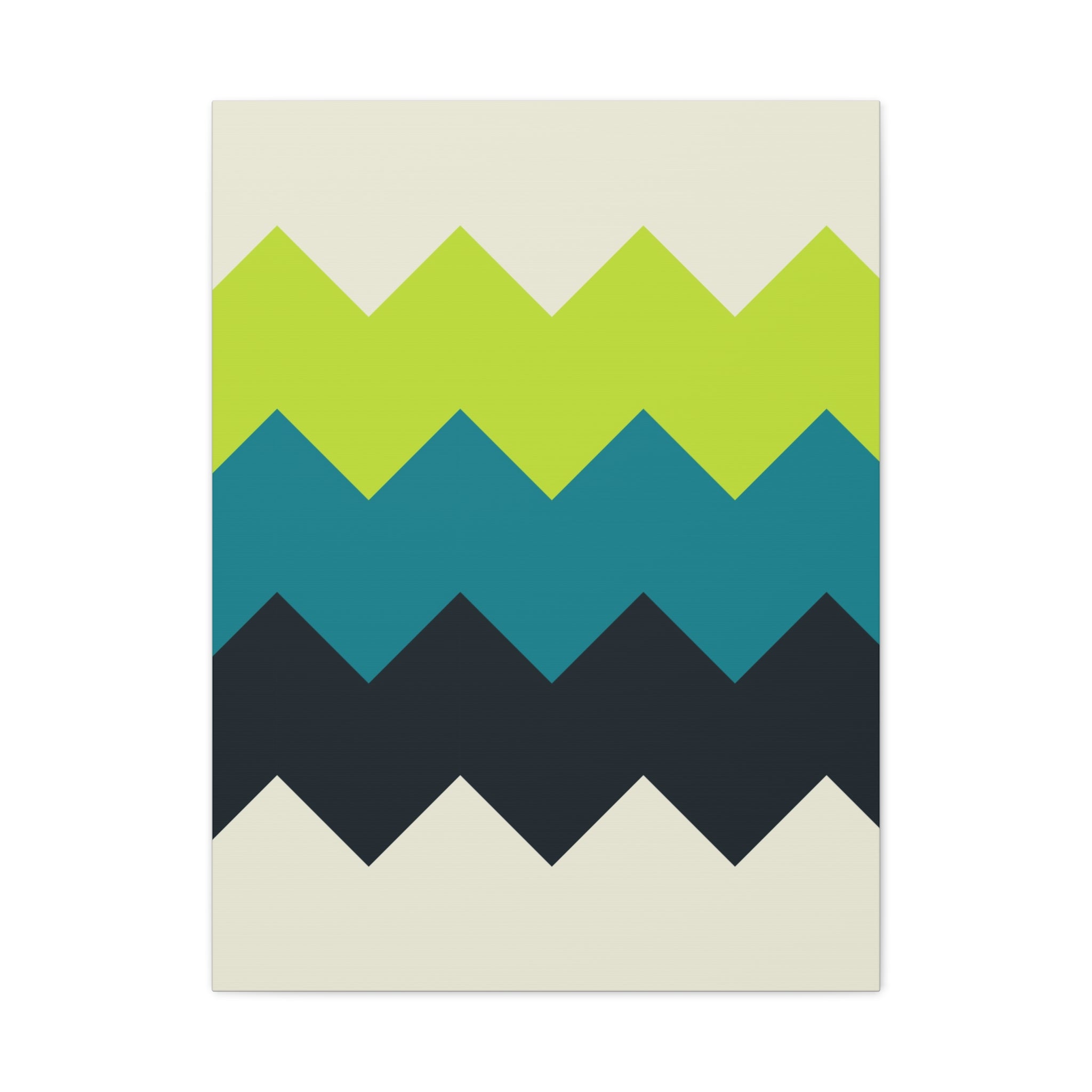 Abstract Geo Zigzag Canvas Art Print