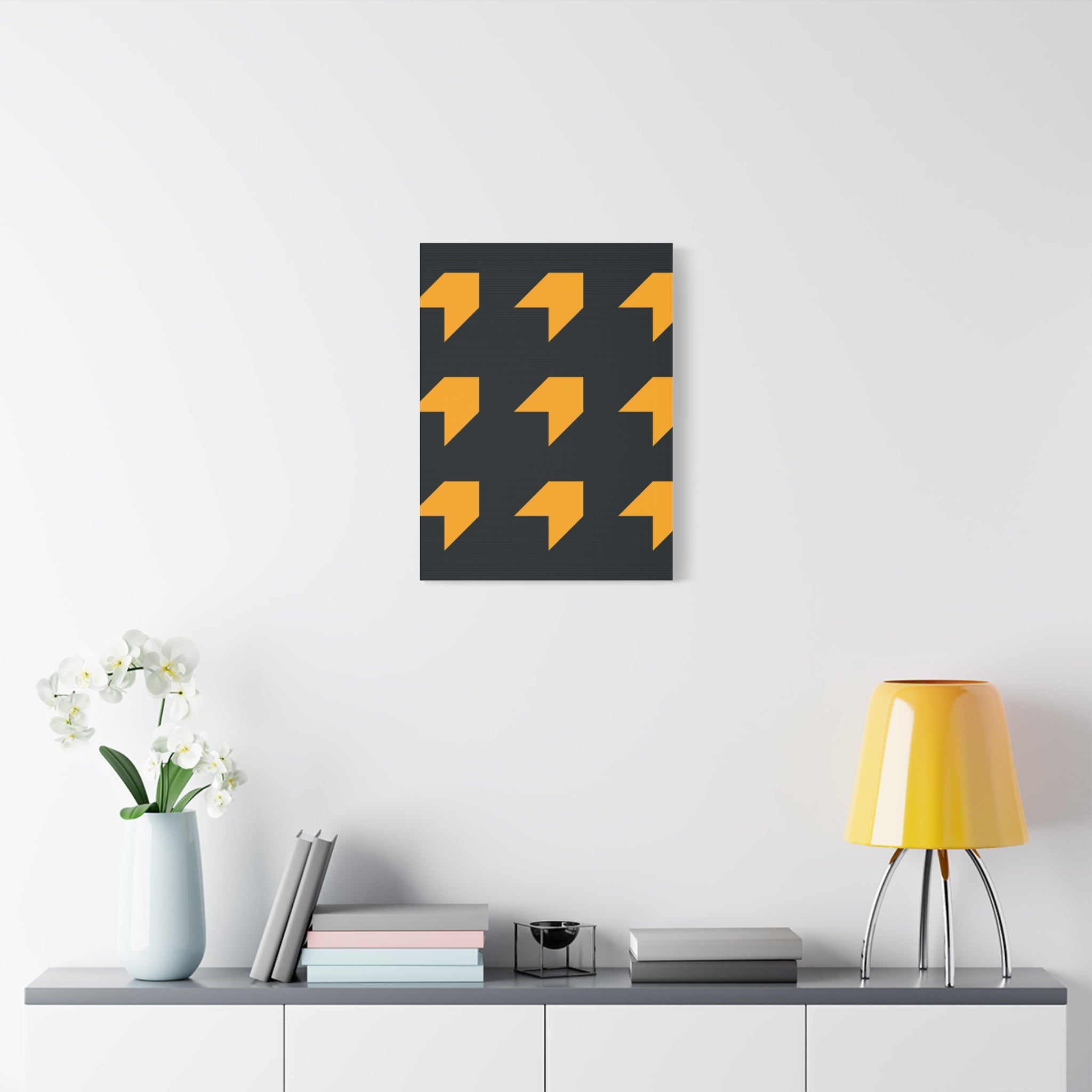 Orange Arrow Abstract Canvas Art