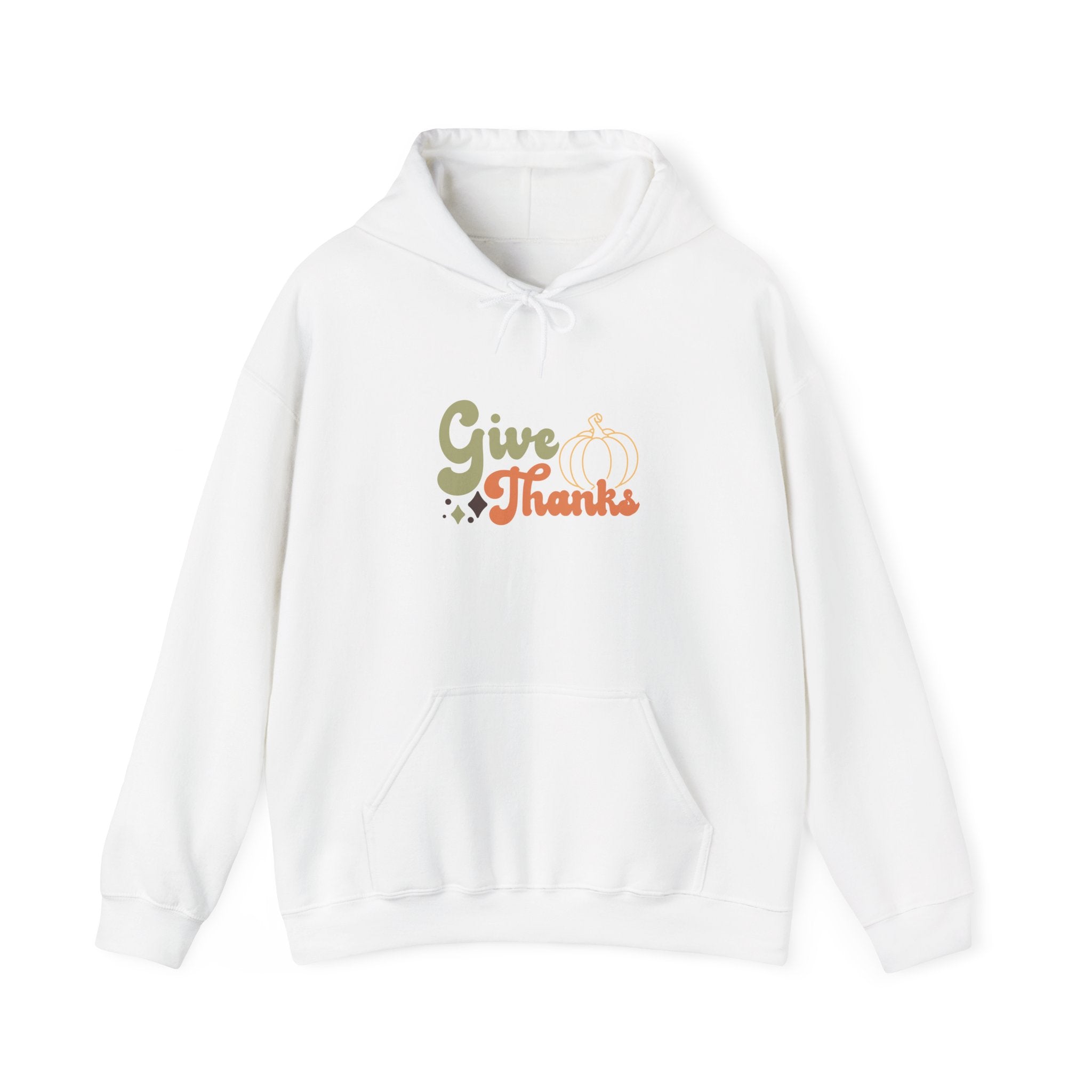 Give Thanks Pumpkin Hoodie - Retro Thanksgiving