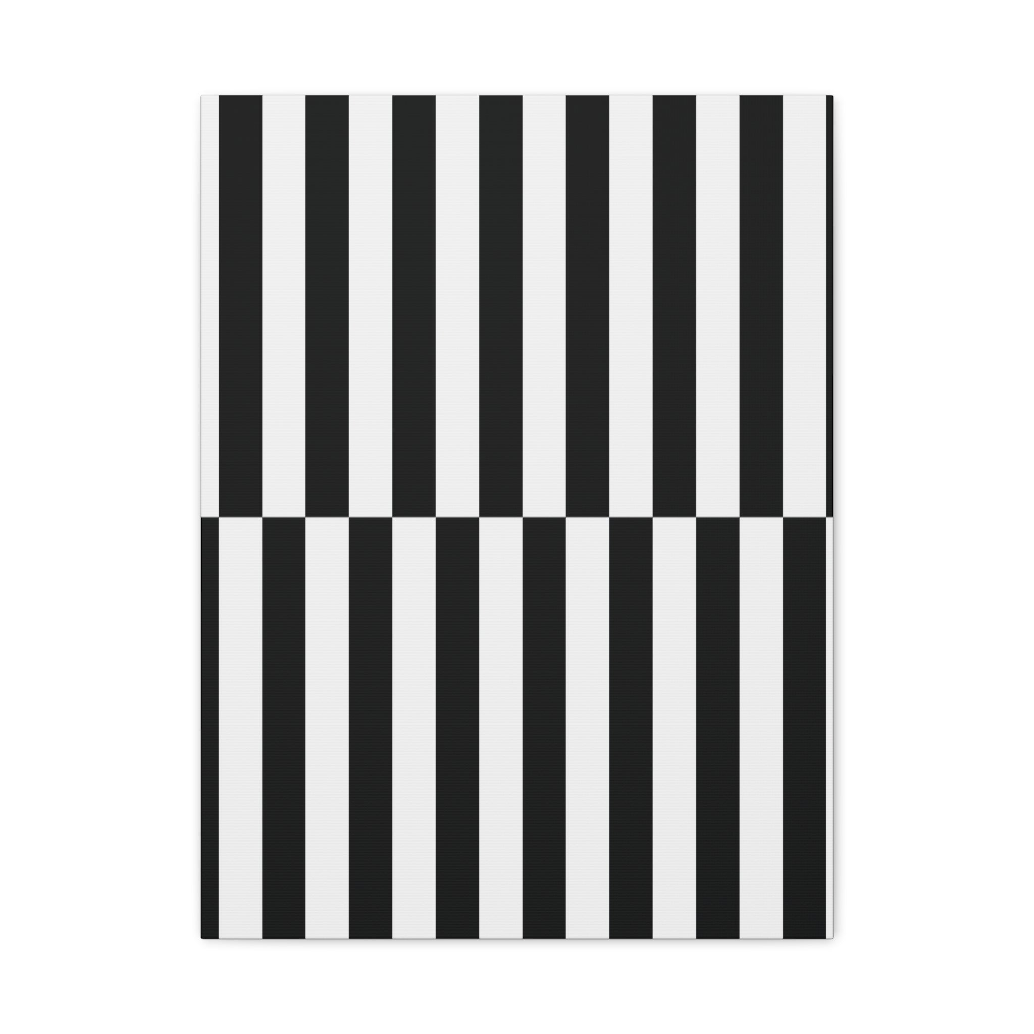 Op Art Shift: Black & White Stripe Canvas