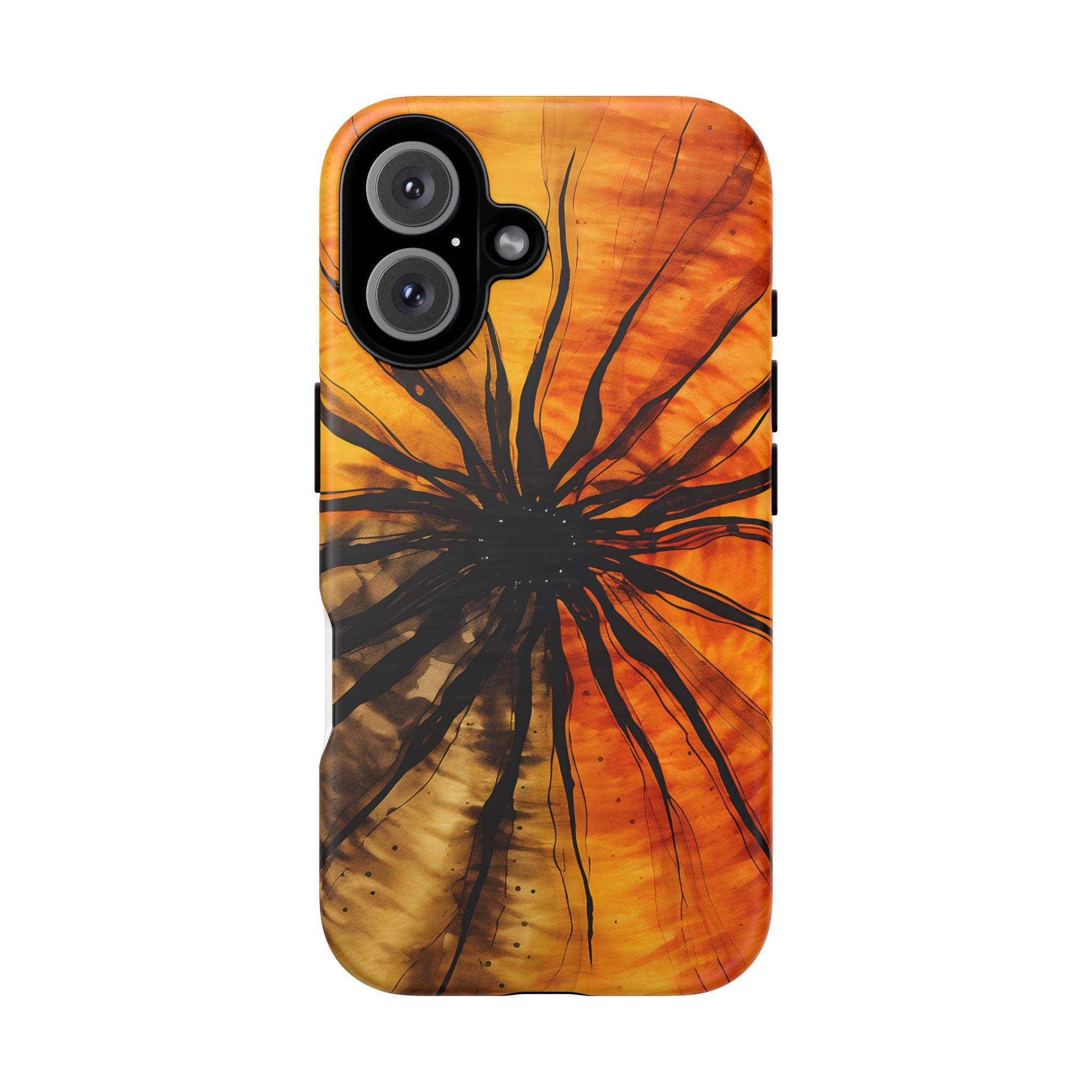 Fiery Sunburst Hexagon iPhone Case