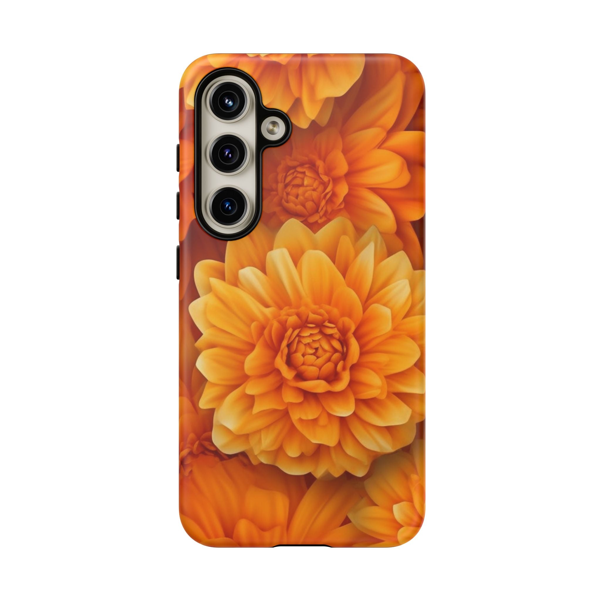 Orange Dahlia Bloom Samsung Case