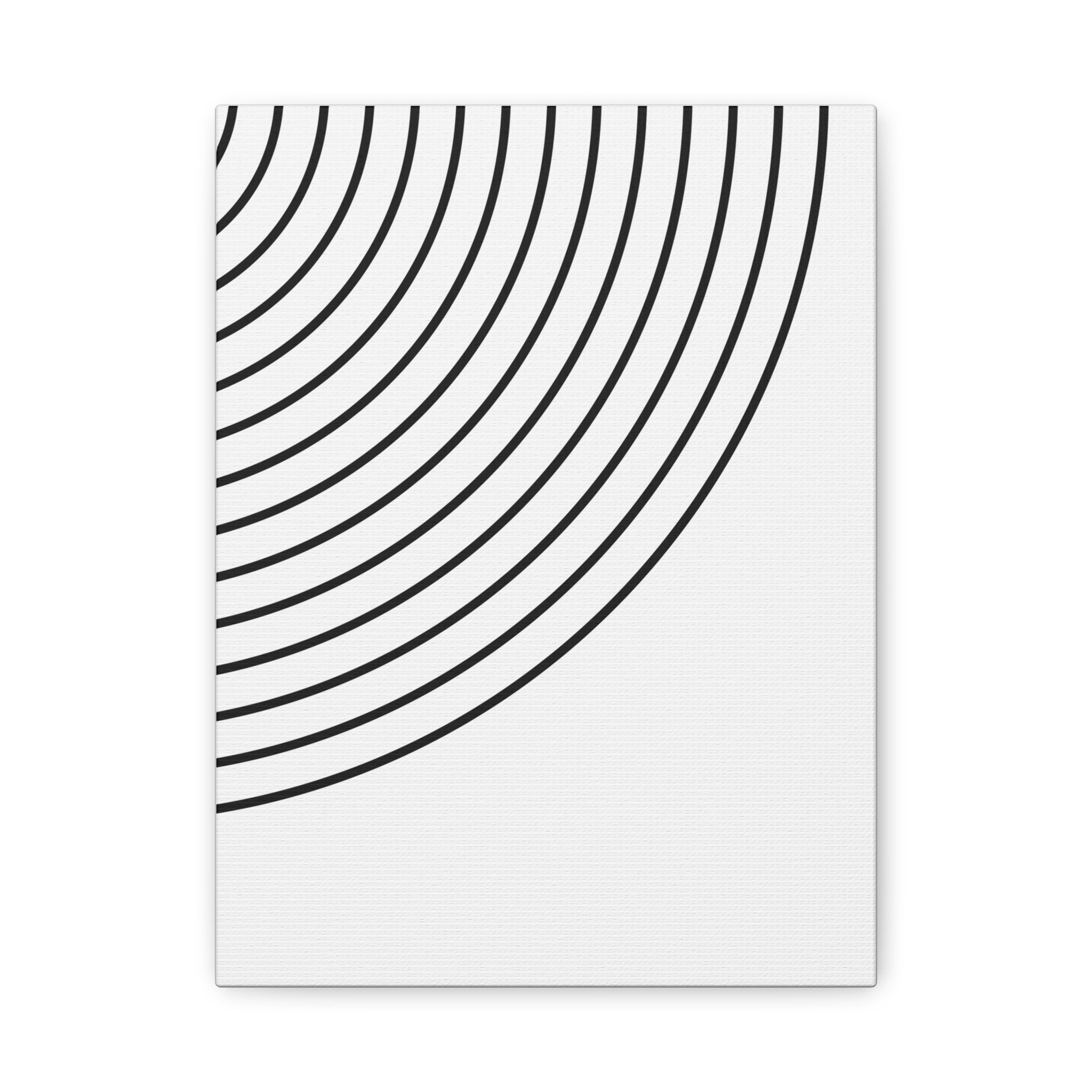 Concentric Circles Matte Canvas Art