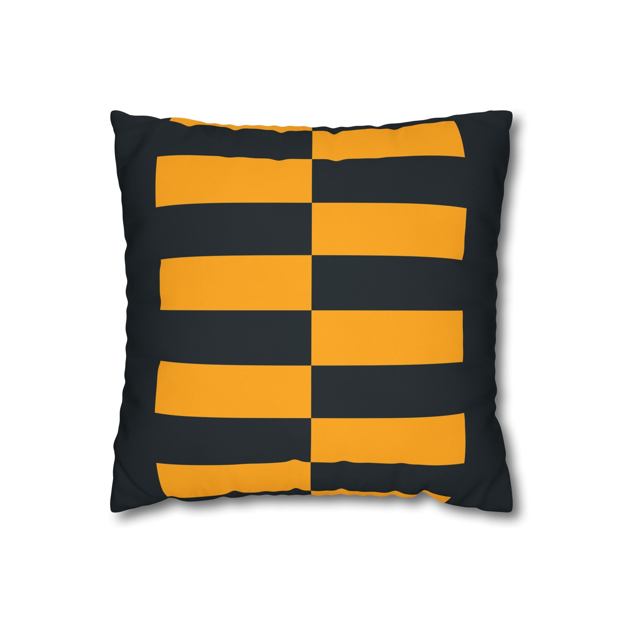 Geometric Teal & Gold Stripe Pillowcase