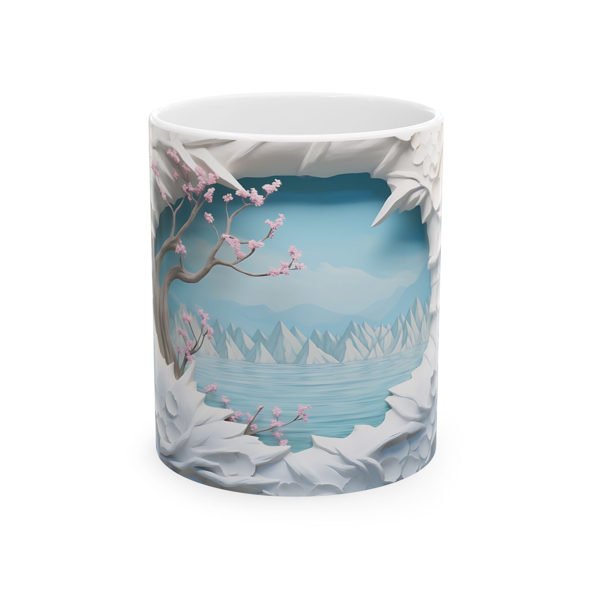 Tranquil Landscape Mug: Surreal Art