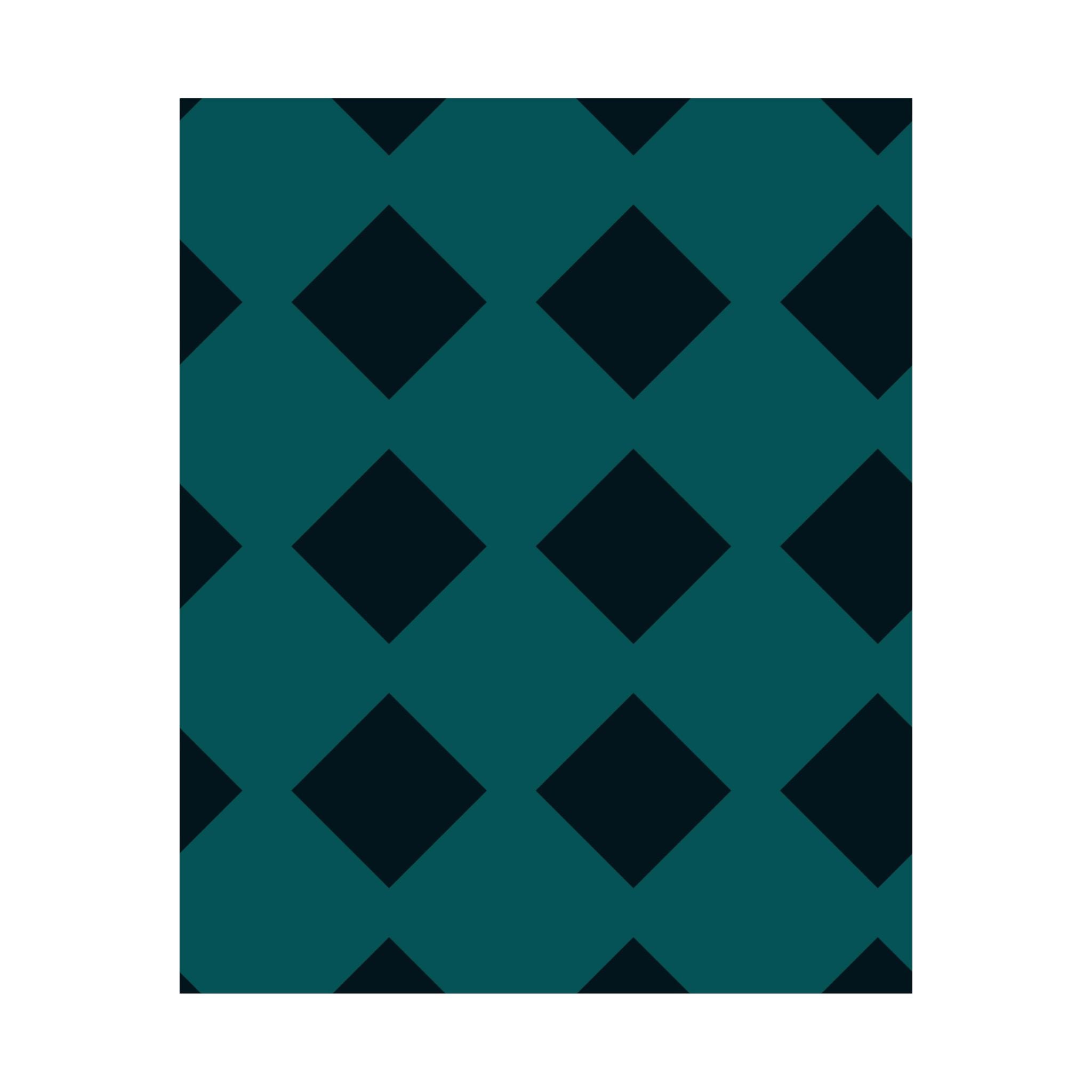 Teal Geometric Diamond Pattern Poster