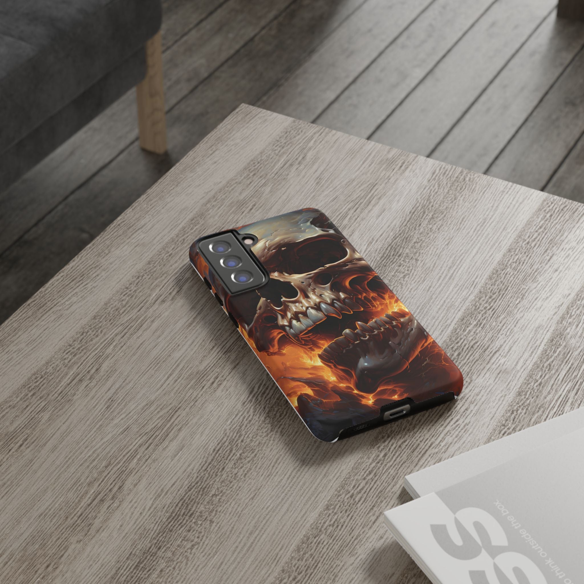 Fiery Skull Samsung Phone Case