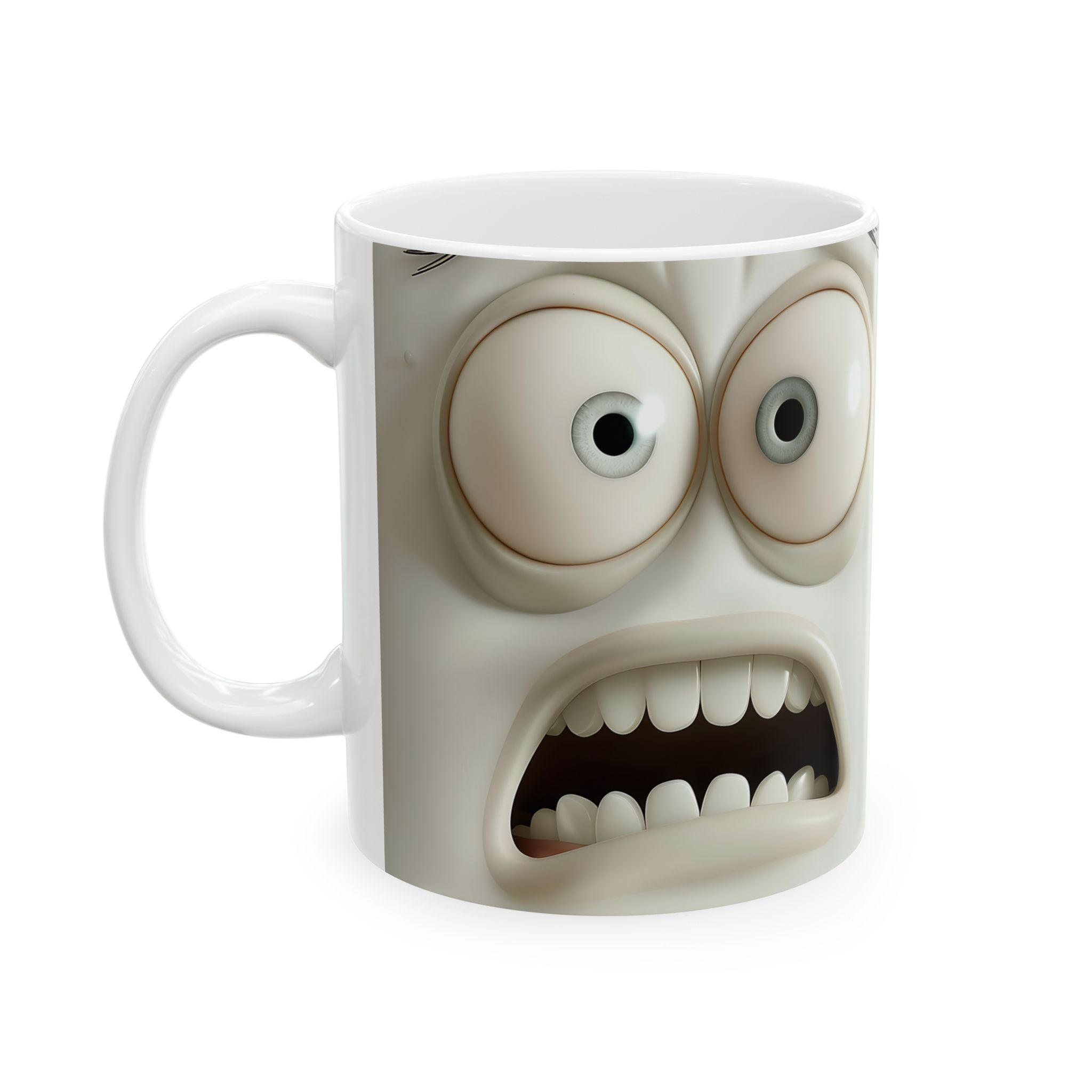 Scaredy Face Mug - Funny Emoji Coffee Cup