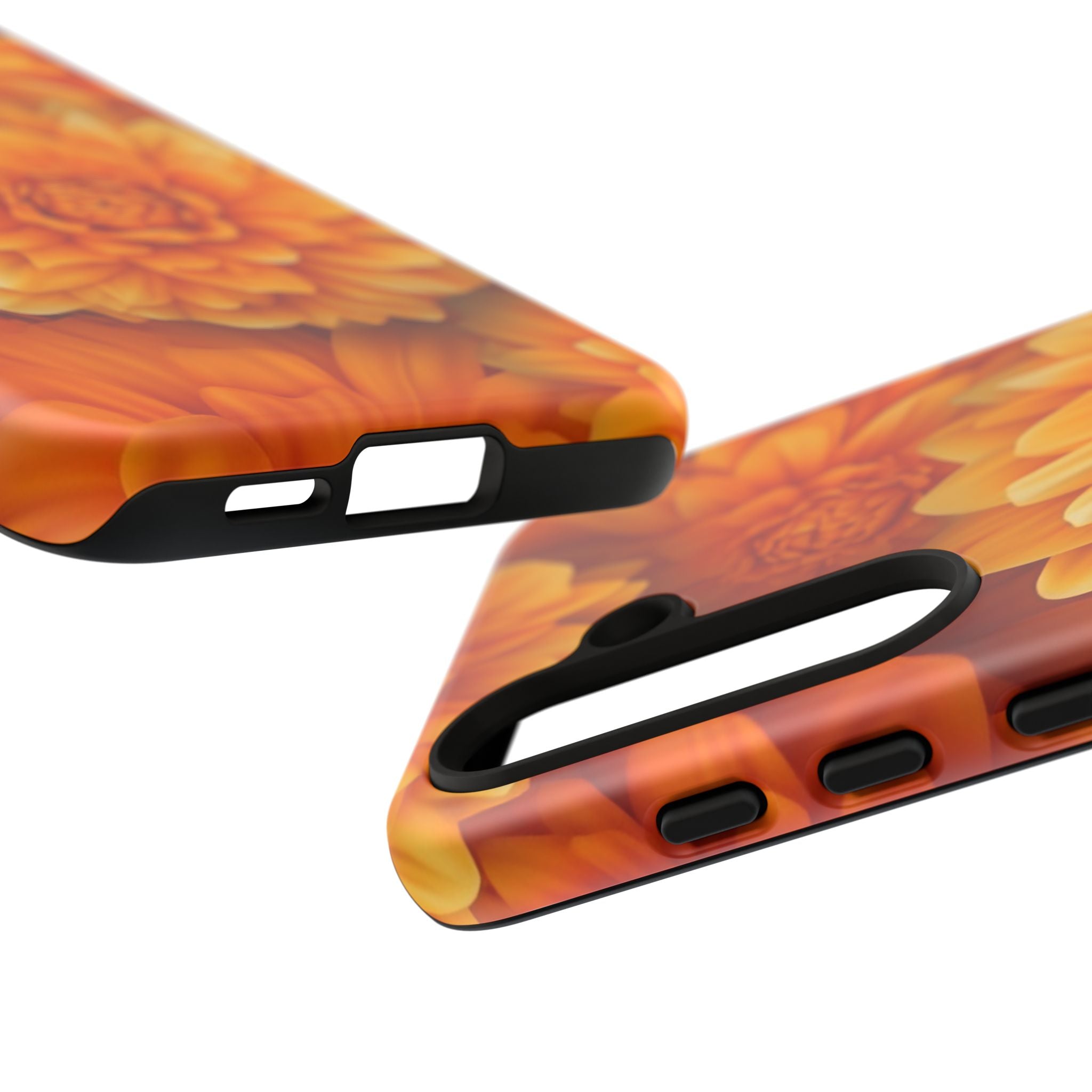 Orange Dahlia Bloom Samsung Case