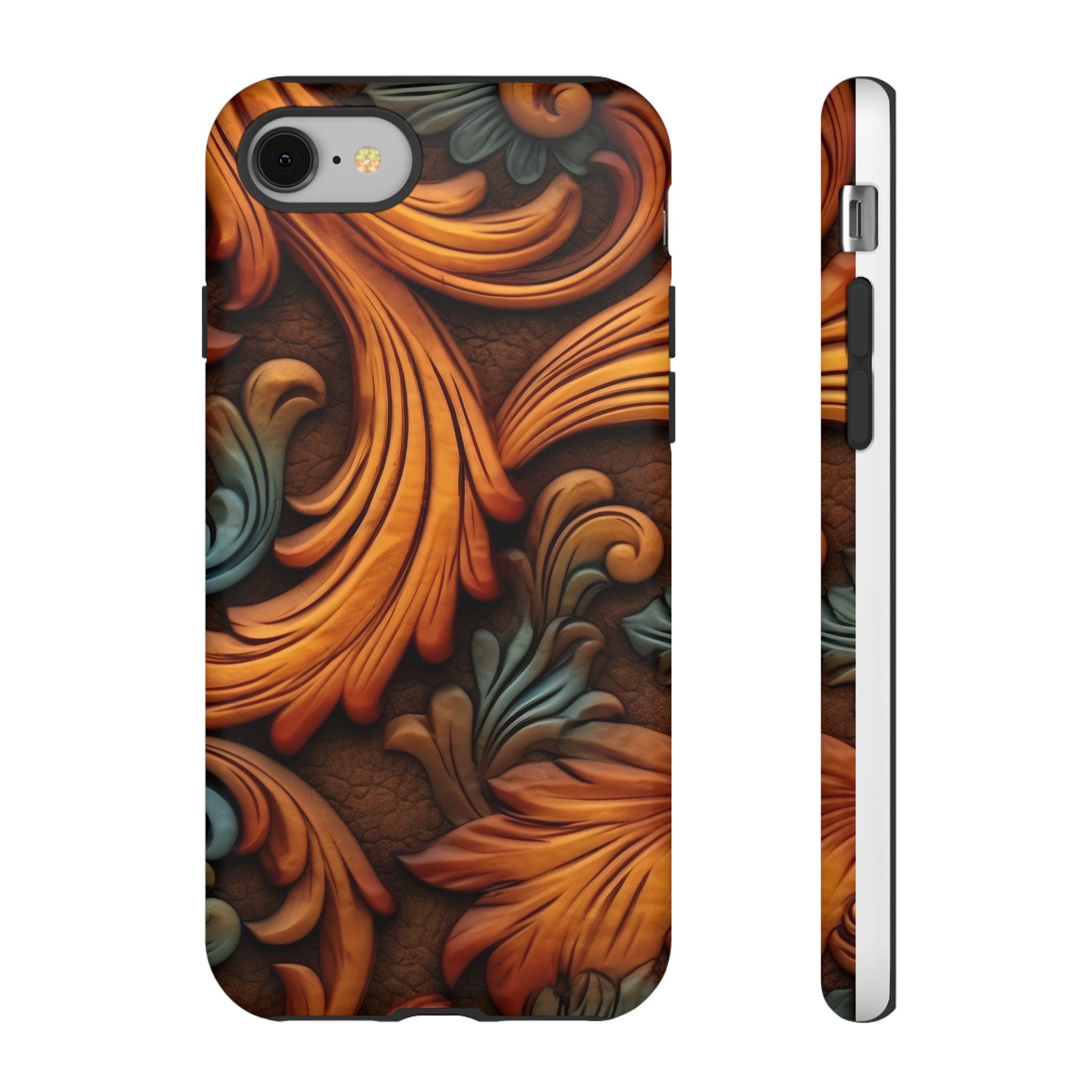 Baroque Copper iPhone Case - Hexagon Stone