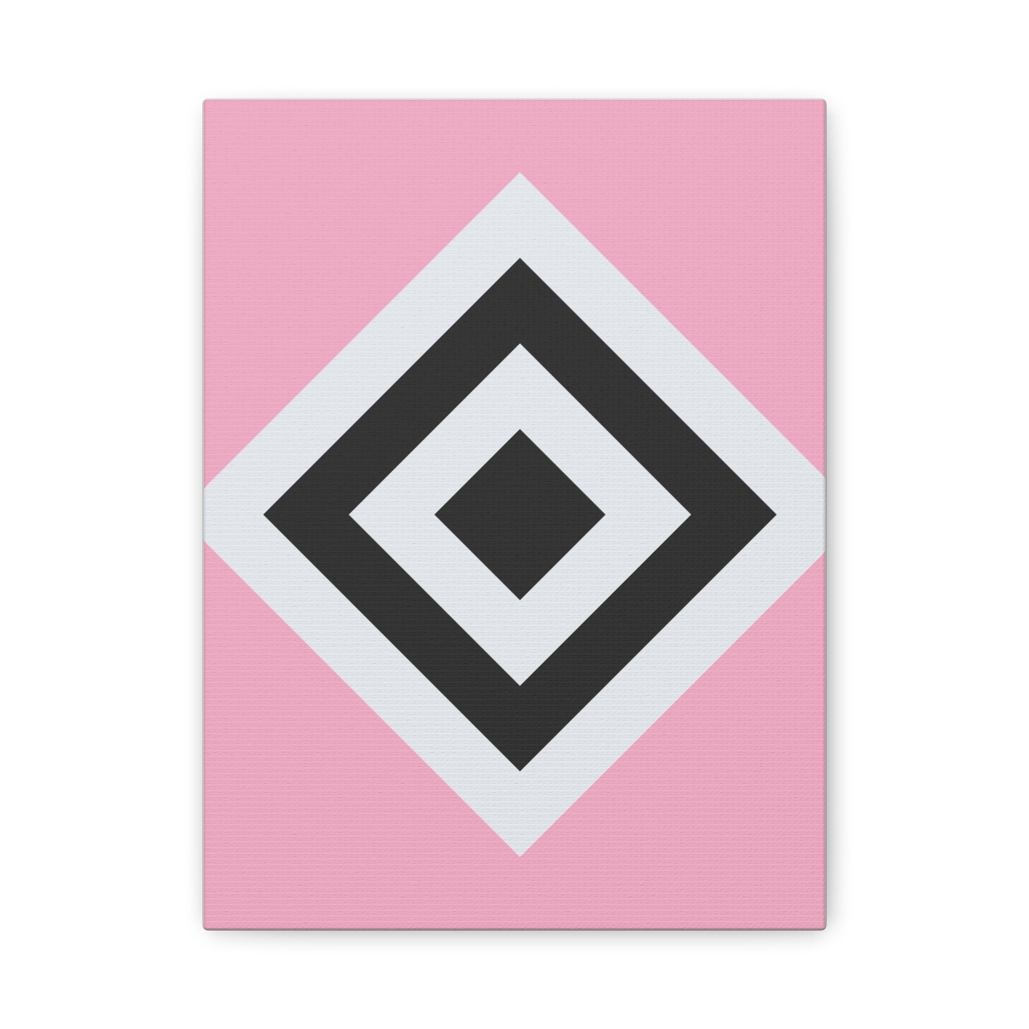 Geometric Diamond Art - Pink Matte Canvas