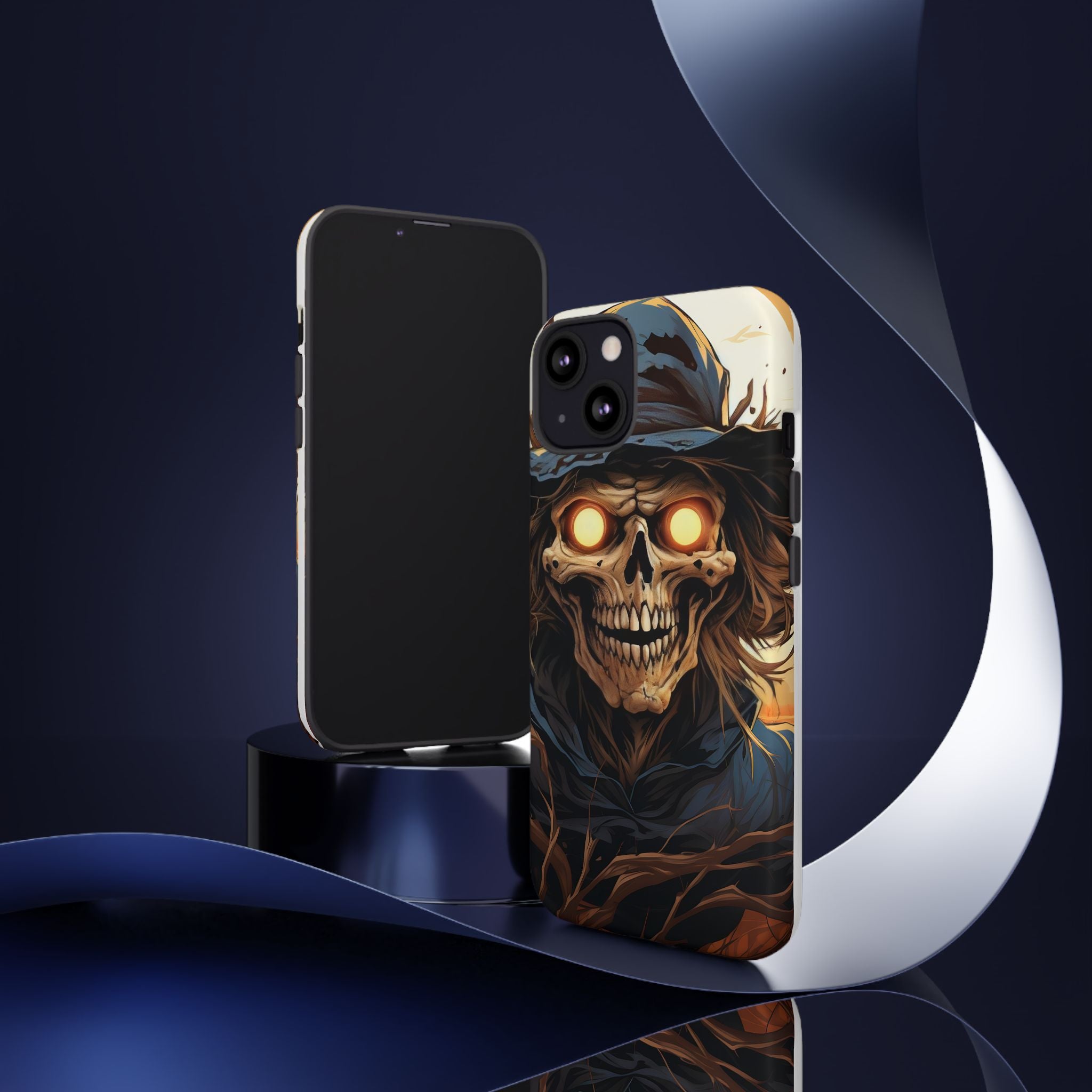 Eerie Scarecrow Hexagon Stone iPhone Case