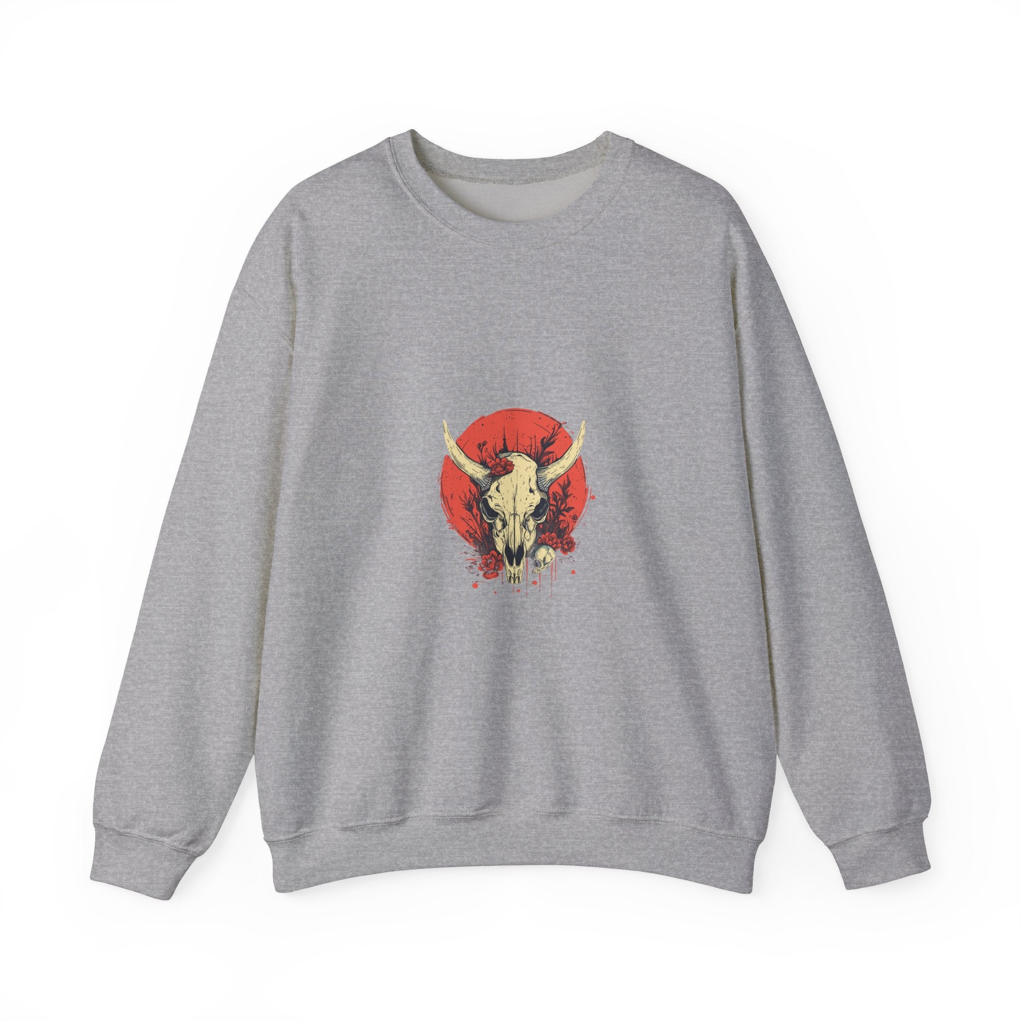 Bull Skull Floral Gothic Sweatshirt