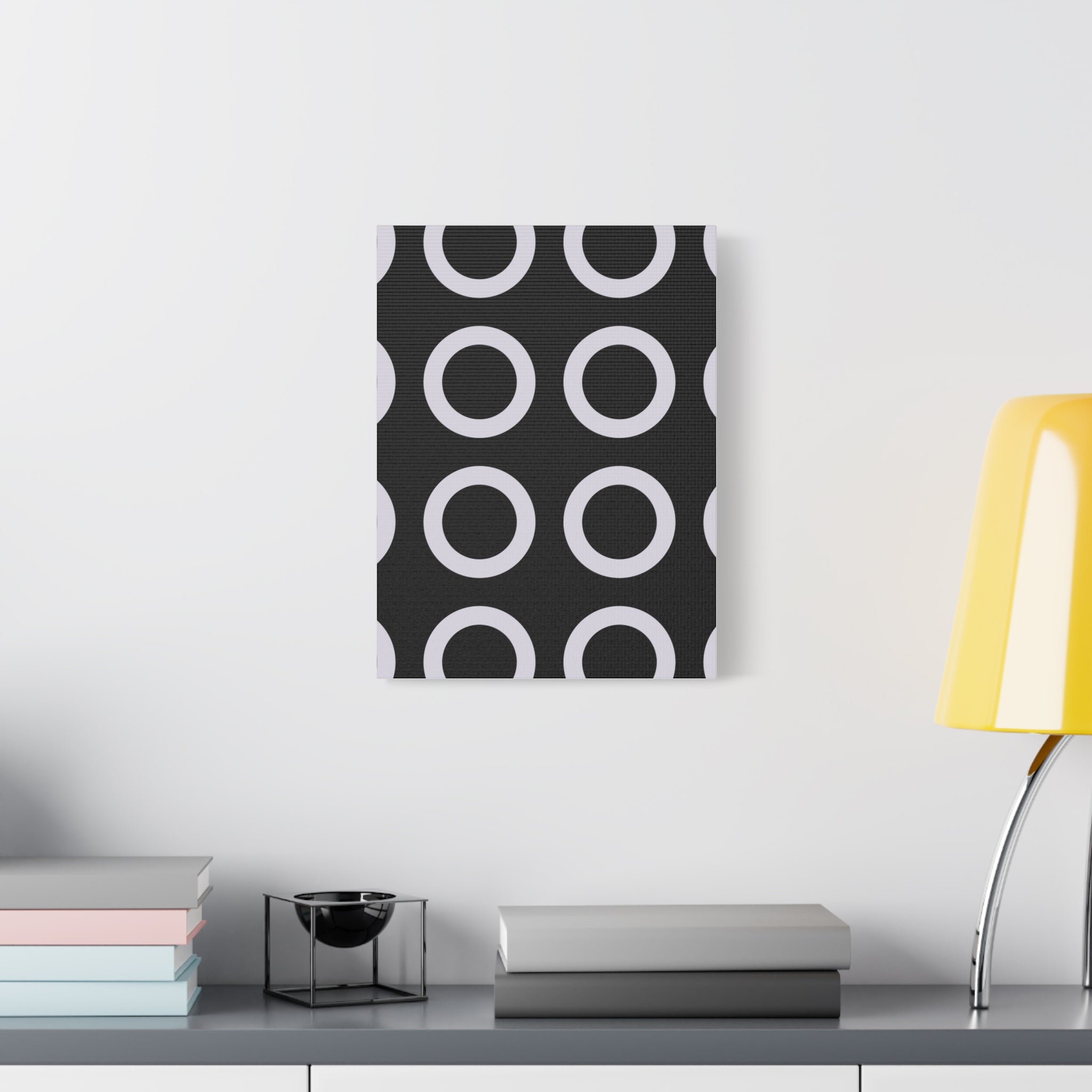 Geometric Circles Matte Canvas Art