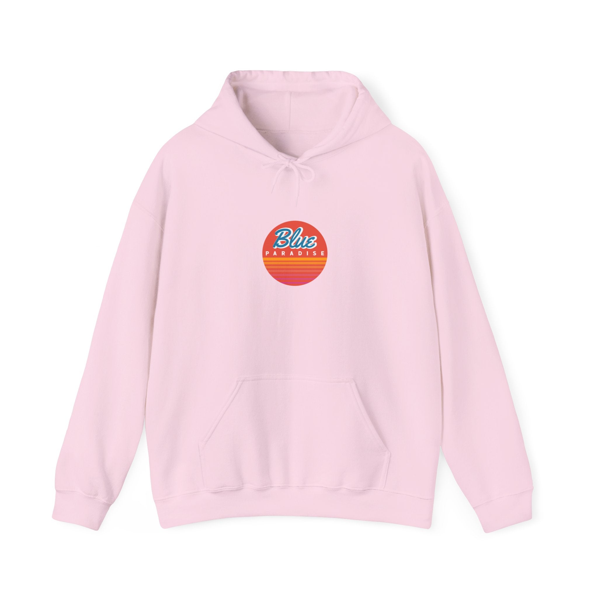 Blue Paradise Retro Sunset Hoodie