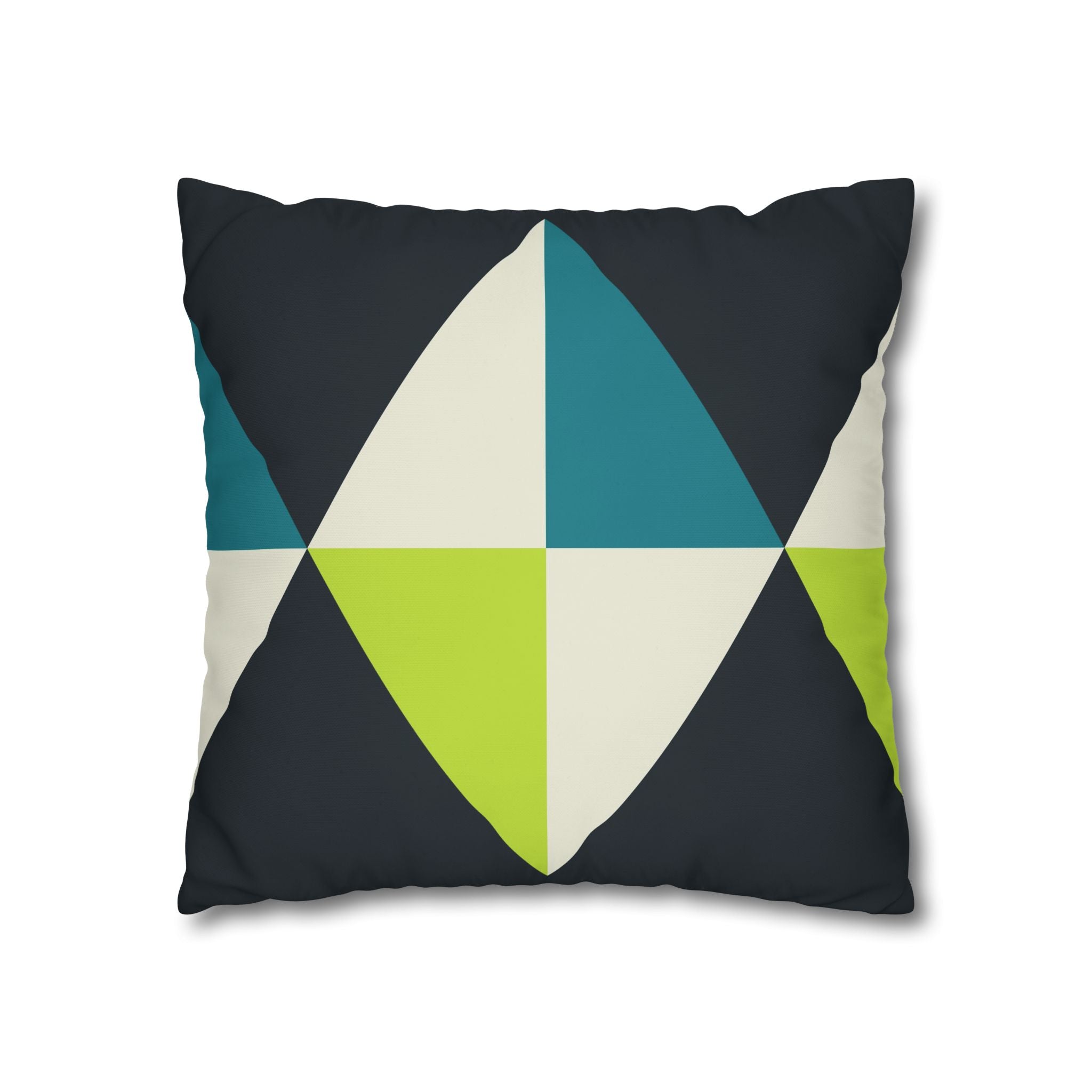 Geometric Teal Diamond Pillowcase