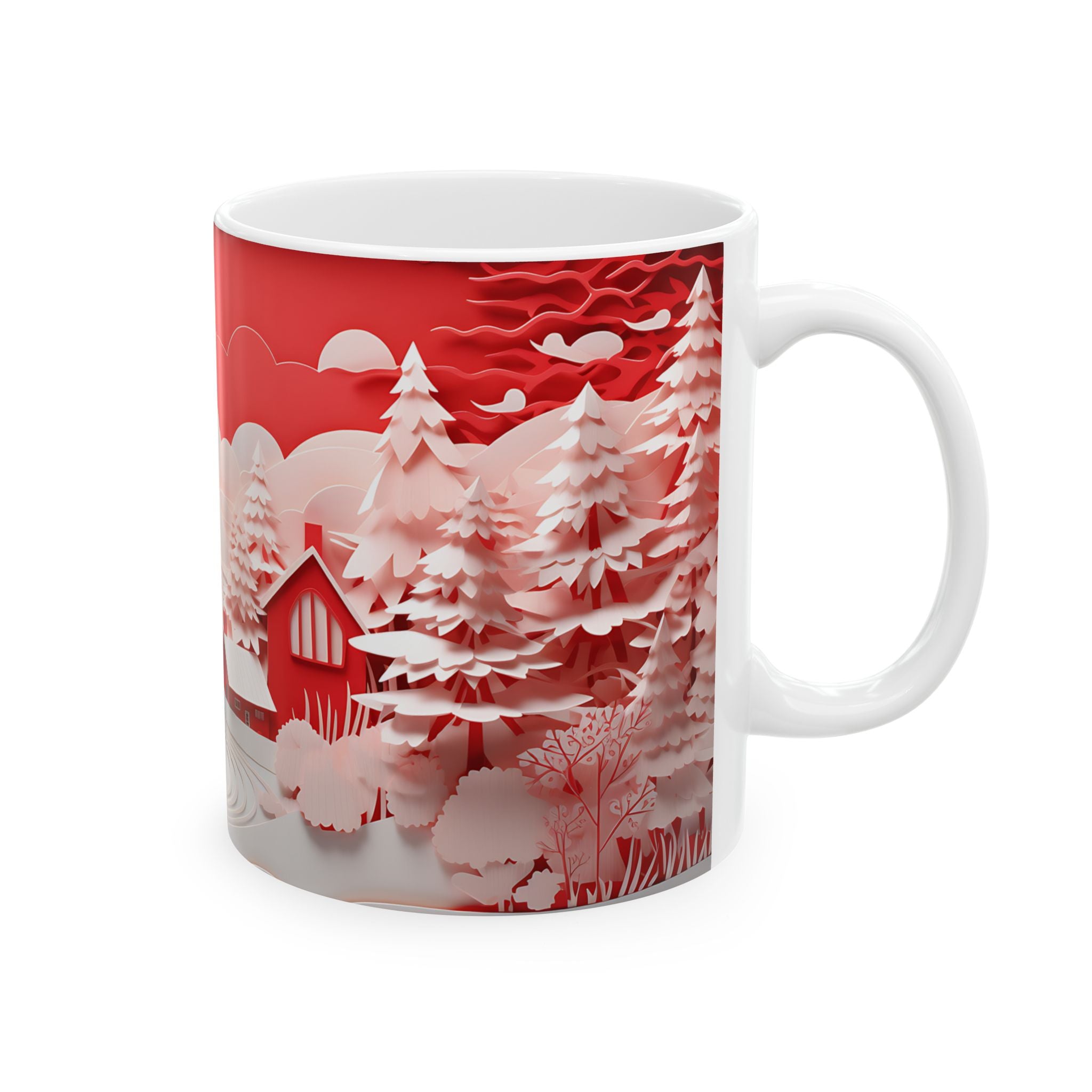 Winter Wonderland Paper Art Mug