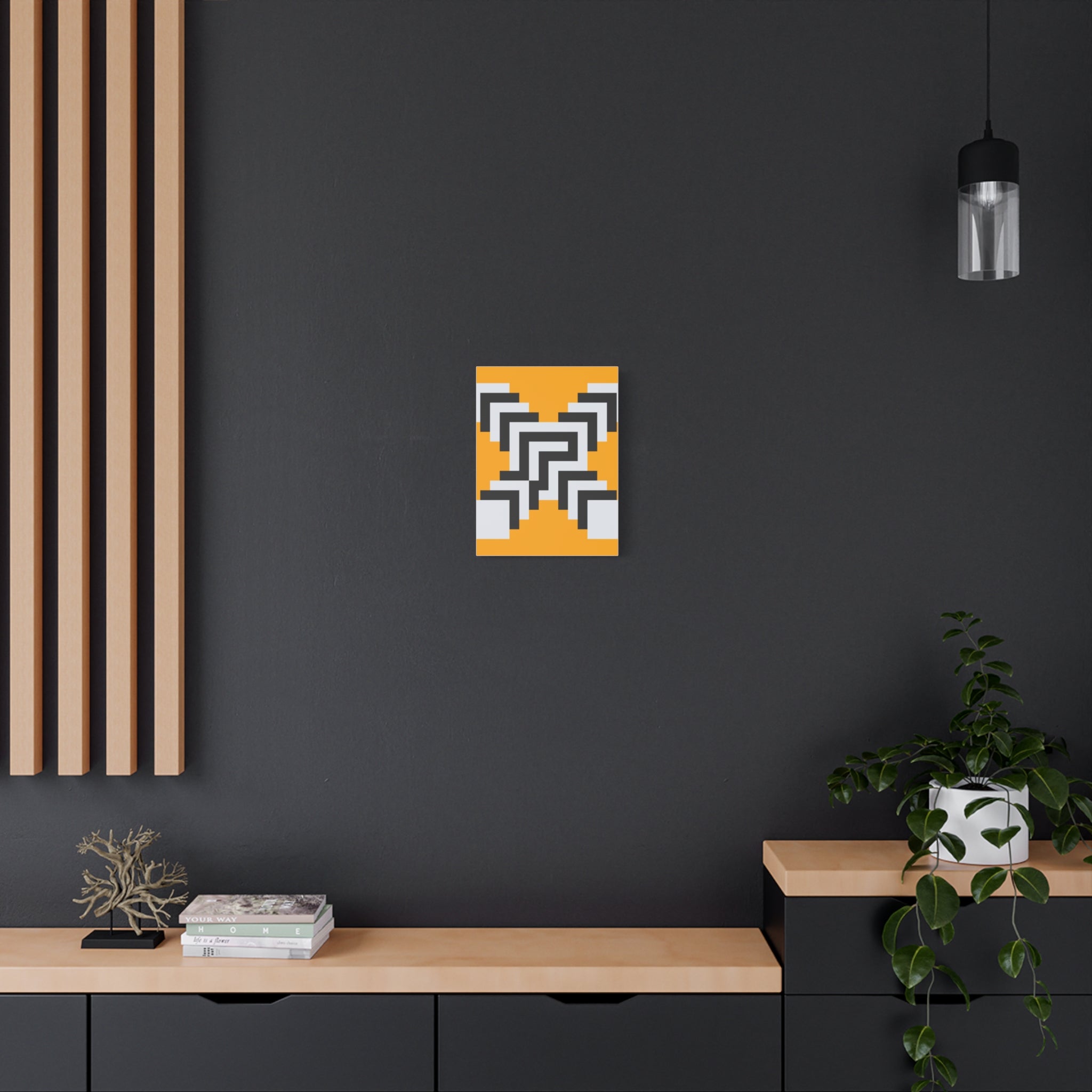 Geometric Orange Canvas Wall Art