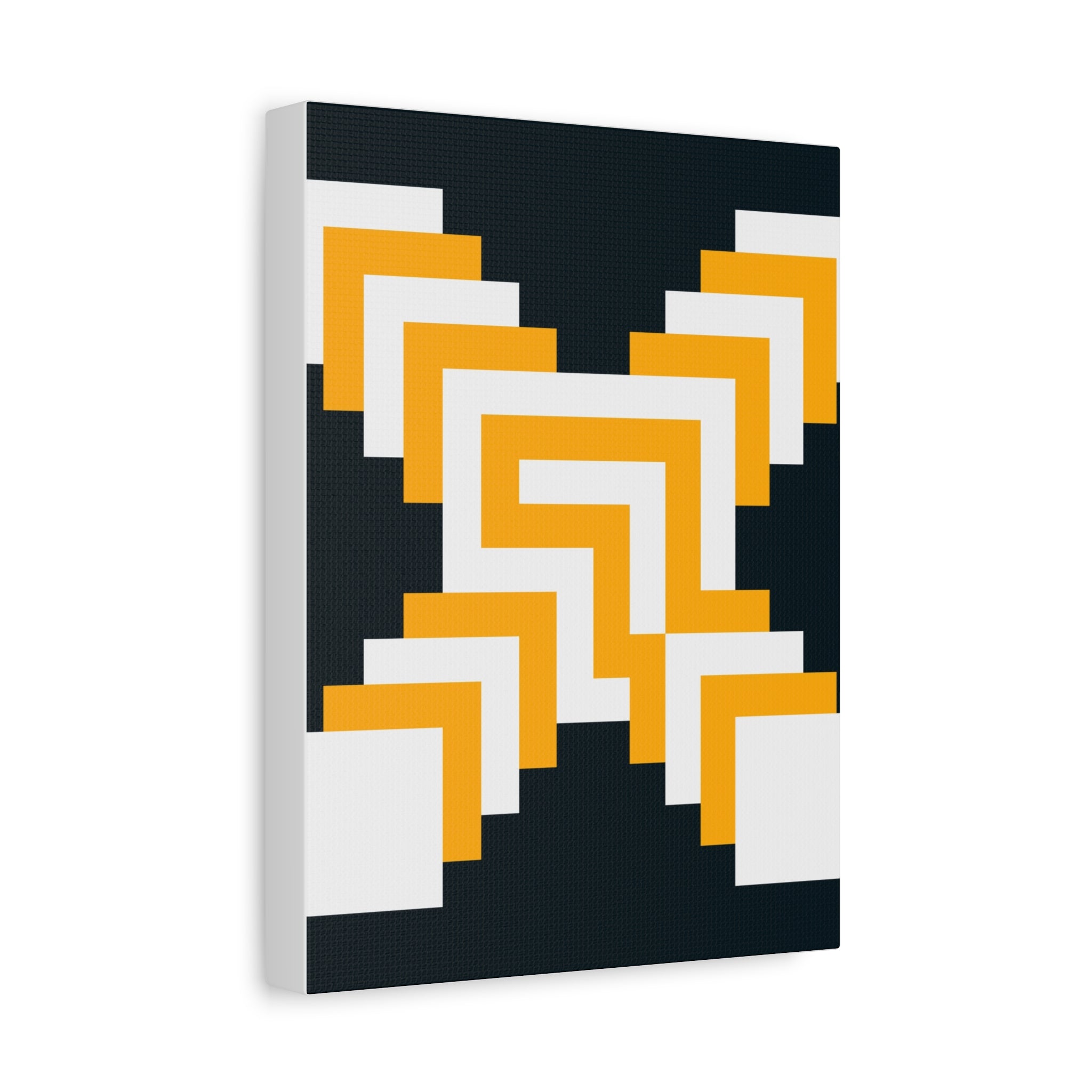 Golden X Abstract Canvas Art Print