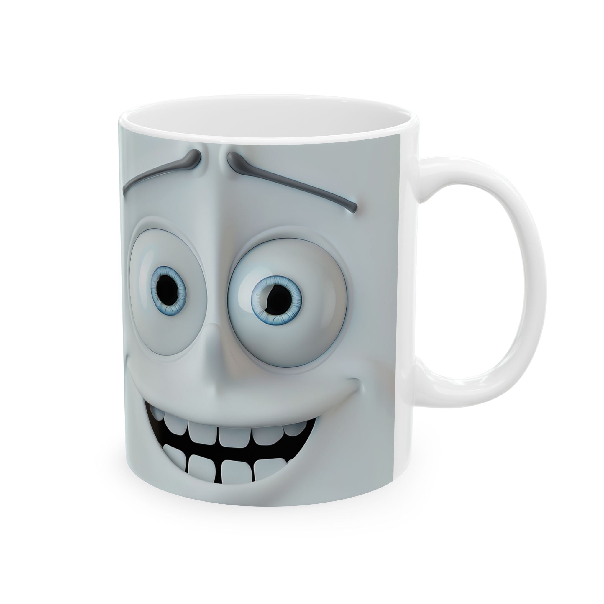 Twin Smiley Face Mugs - Cute Coffee Cups