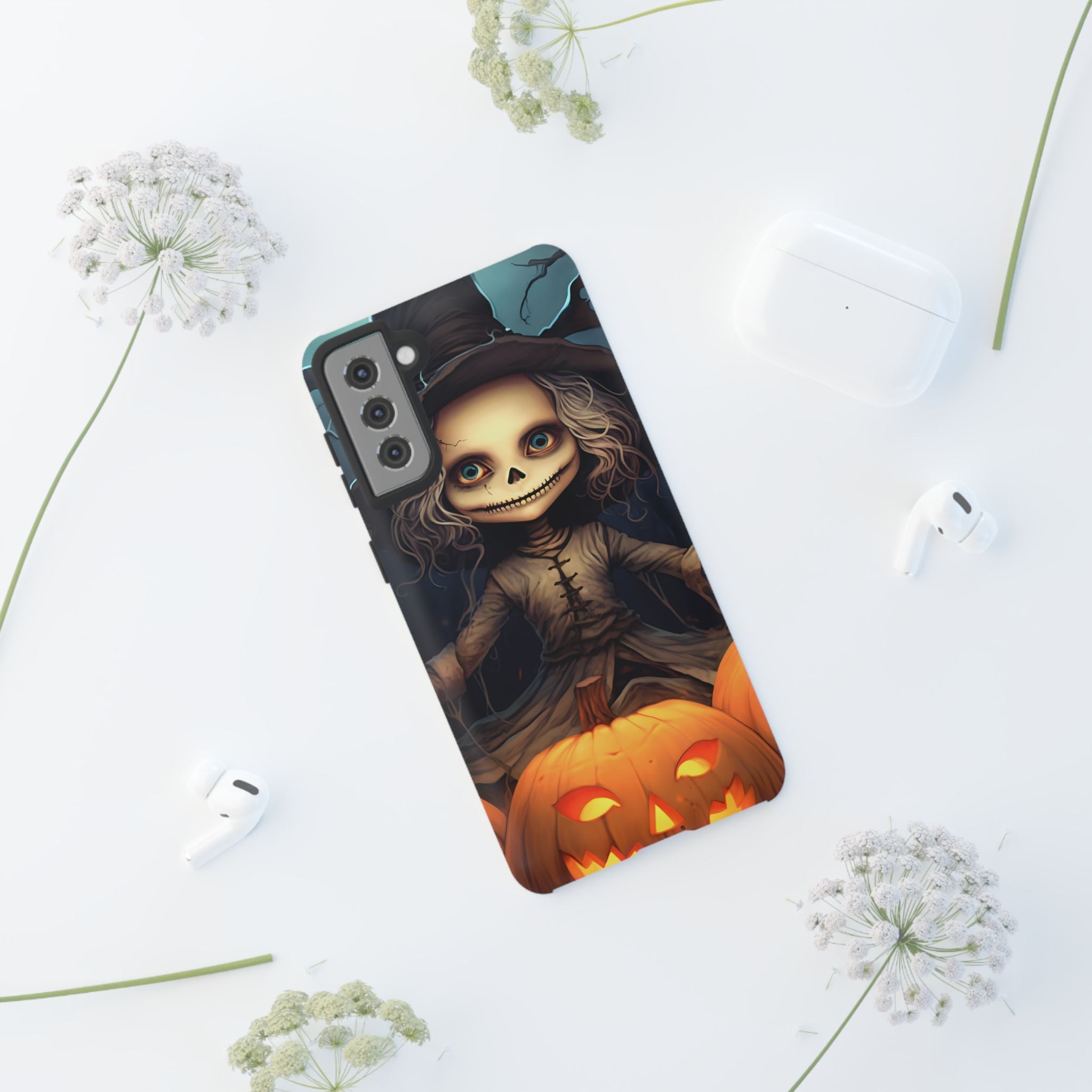 Spooky Skull Girl Halloween Samsung Case