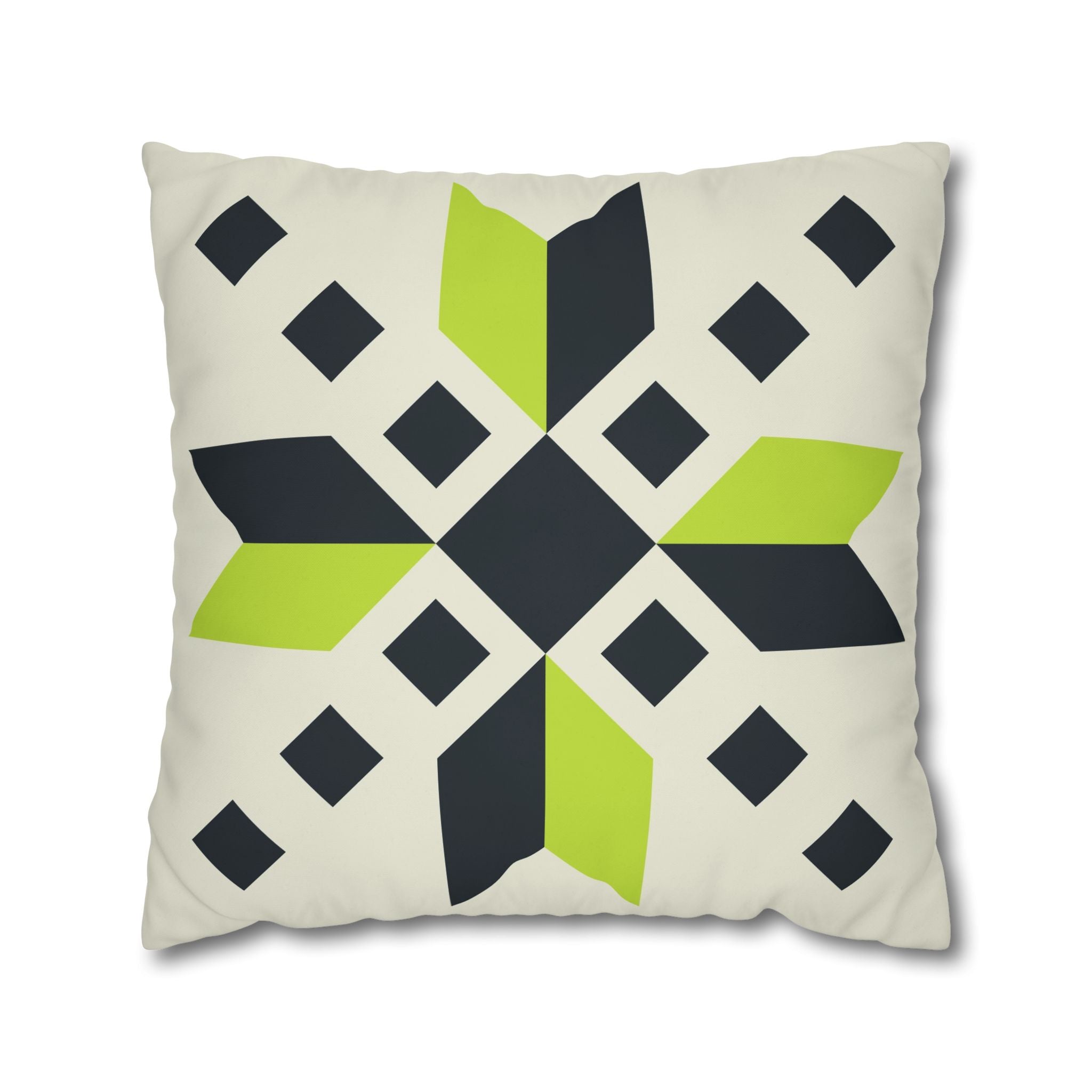 Geometric Teal & Green Pillowcase