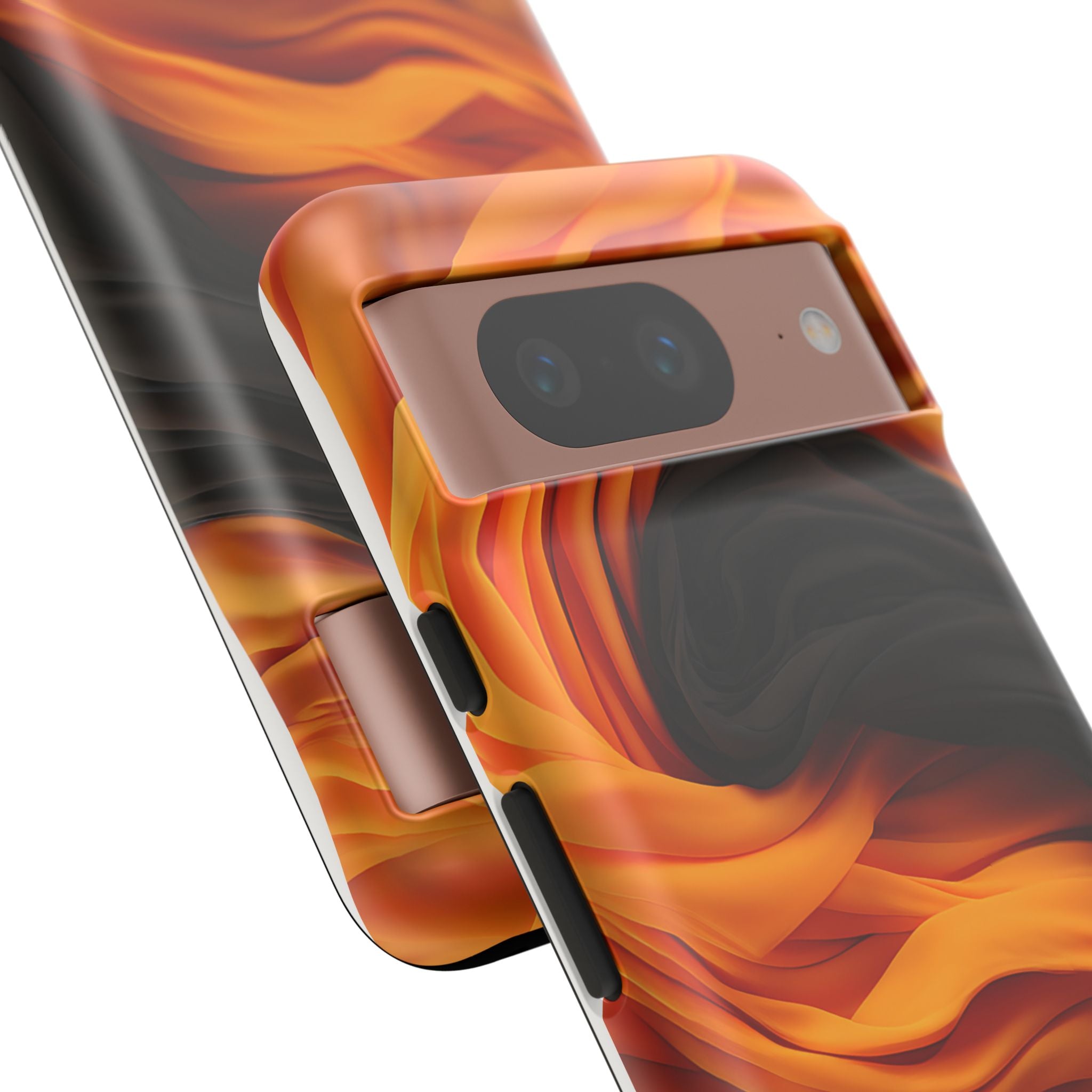 Abstract Orange & Gray Google Pixel Case (All Models)