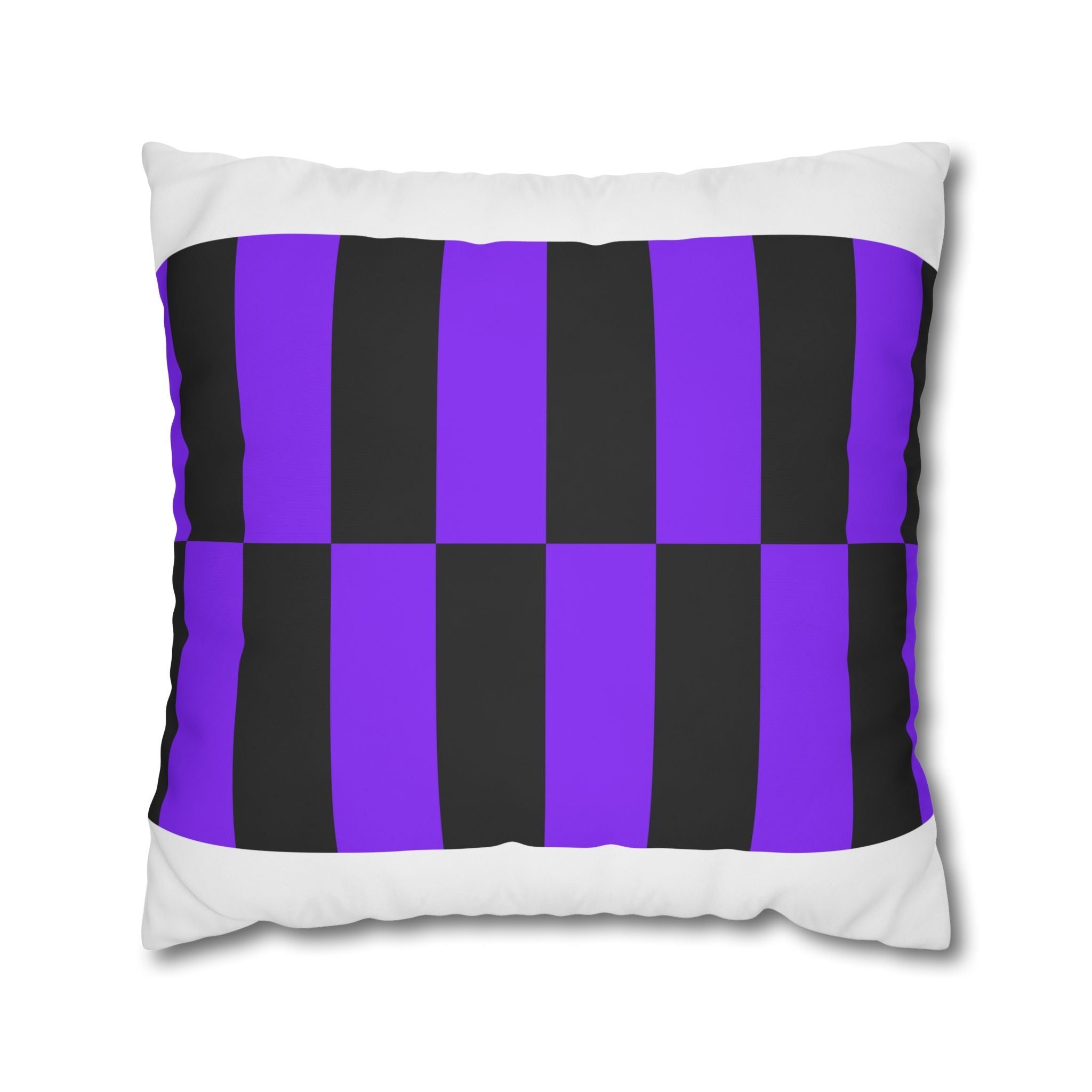 Checkered Pillowcase - Violet & Grey