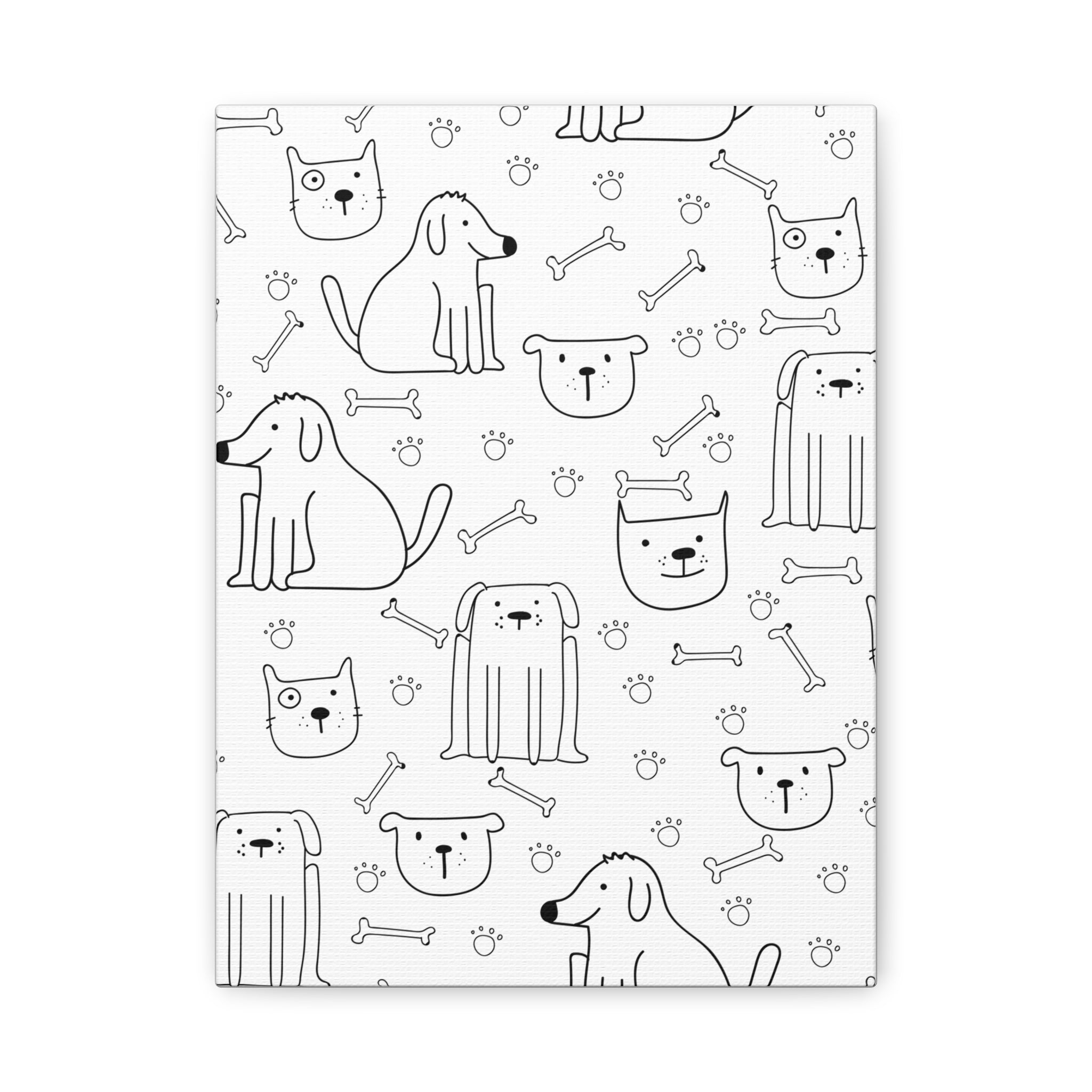 Cute Dogs & Cats Canvas Print