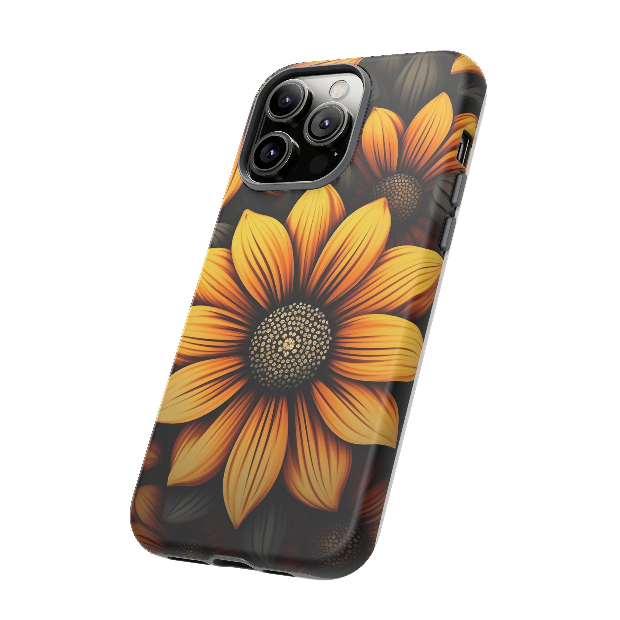 Sunburst Hexagon iPhone Case - Rugged Texture