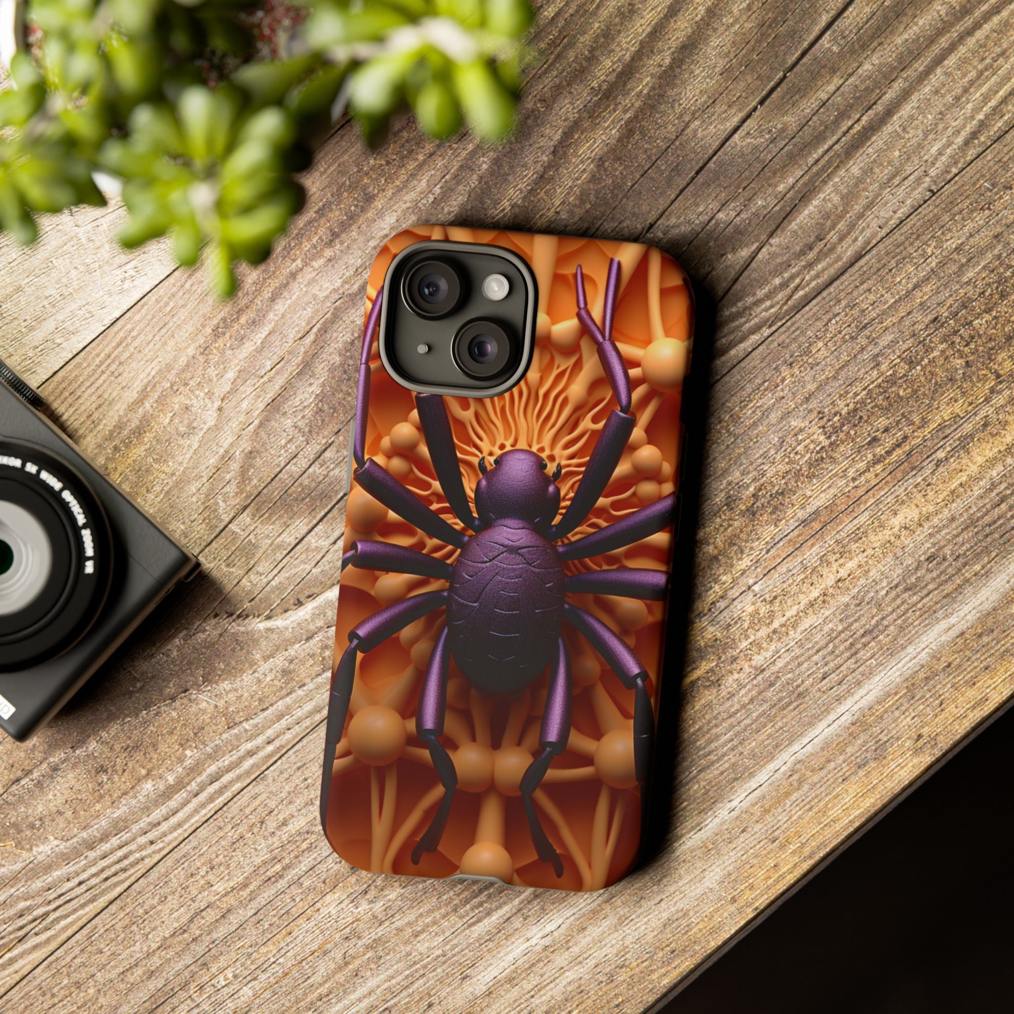 Metallic Spider Hexagon iPhone Case