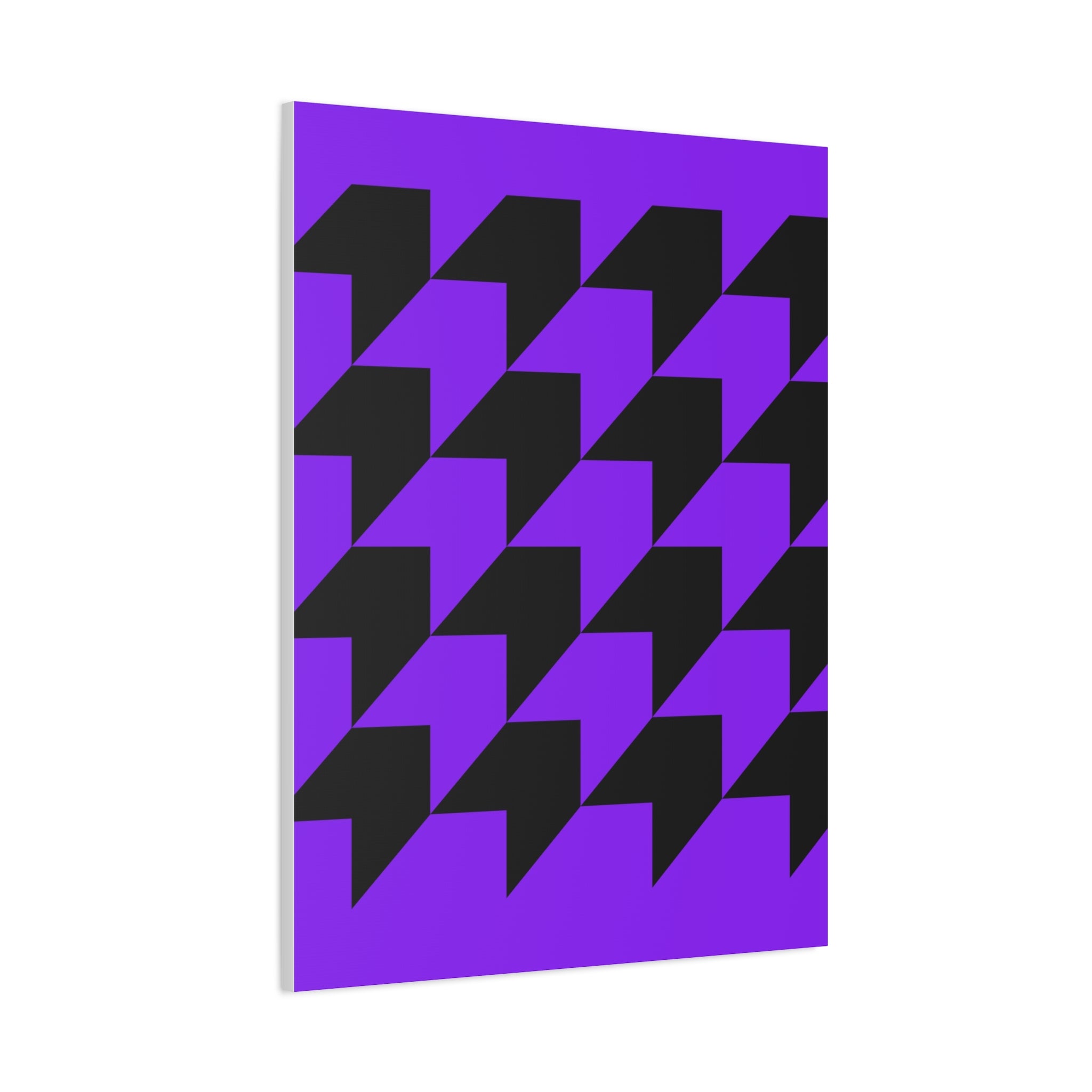 Geometric Purple Arrow Canvas Art