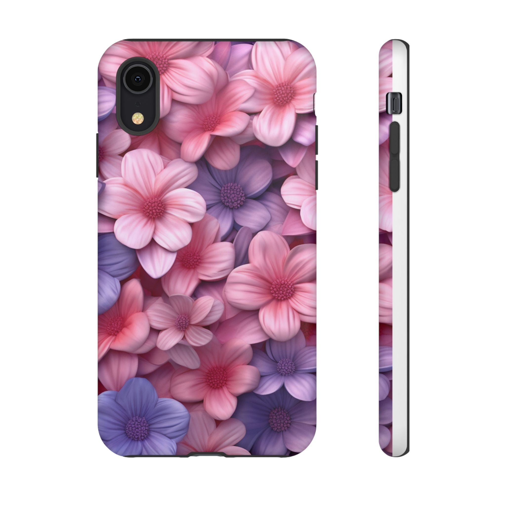 Floral Bloom Hexagon Stone iPhone Case