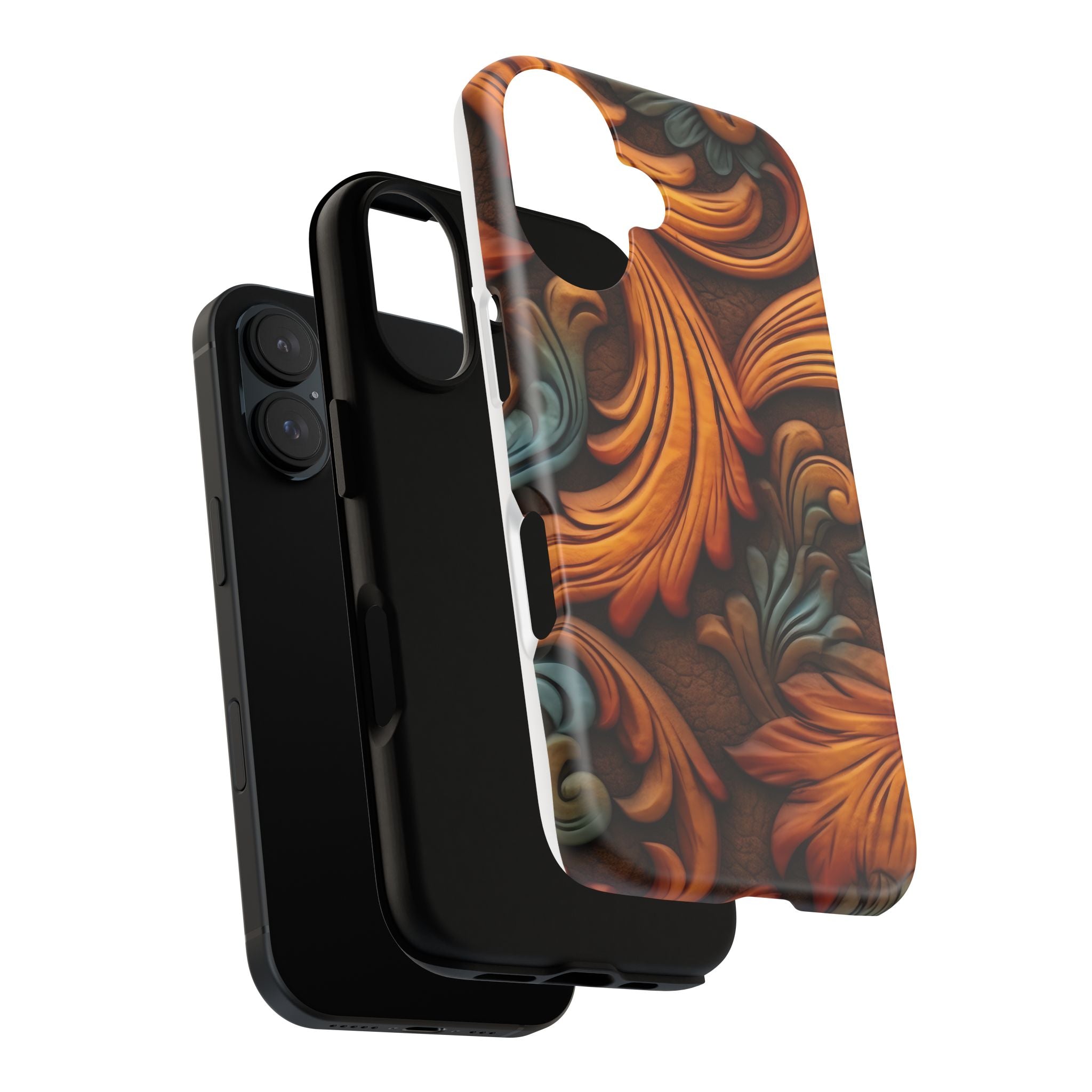 Baroque Copper iPhone Case - Hexagon Stone